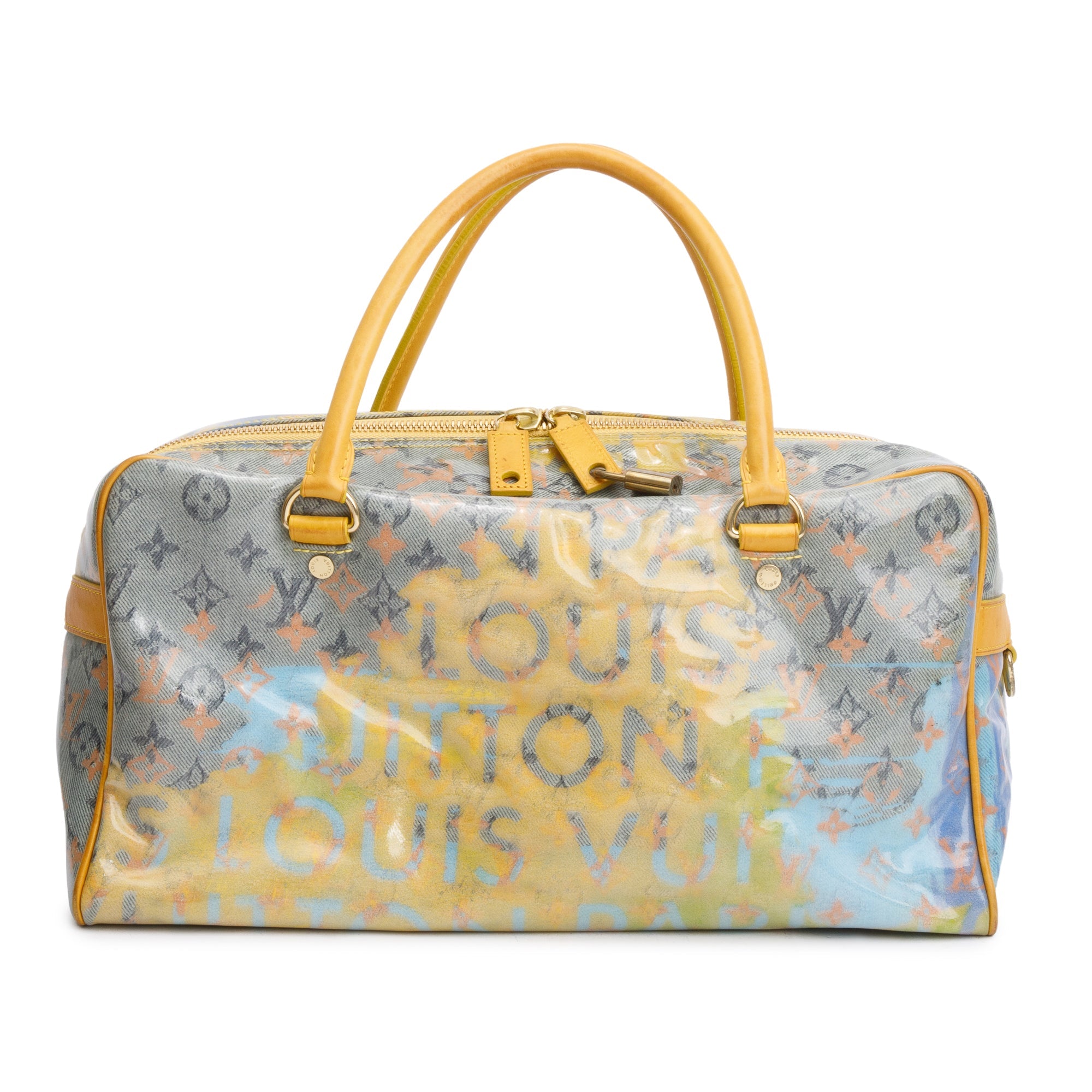 Louis Vuitton x Richard Prince PVC & Yellow Leather Monogram Pulp Defile Weekender PM