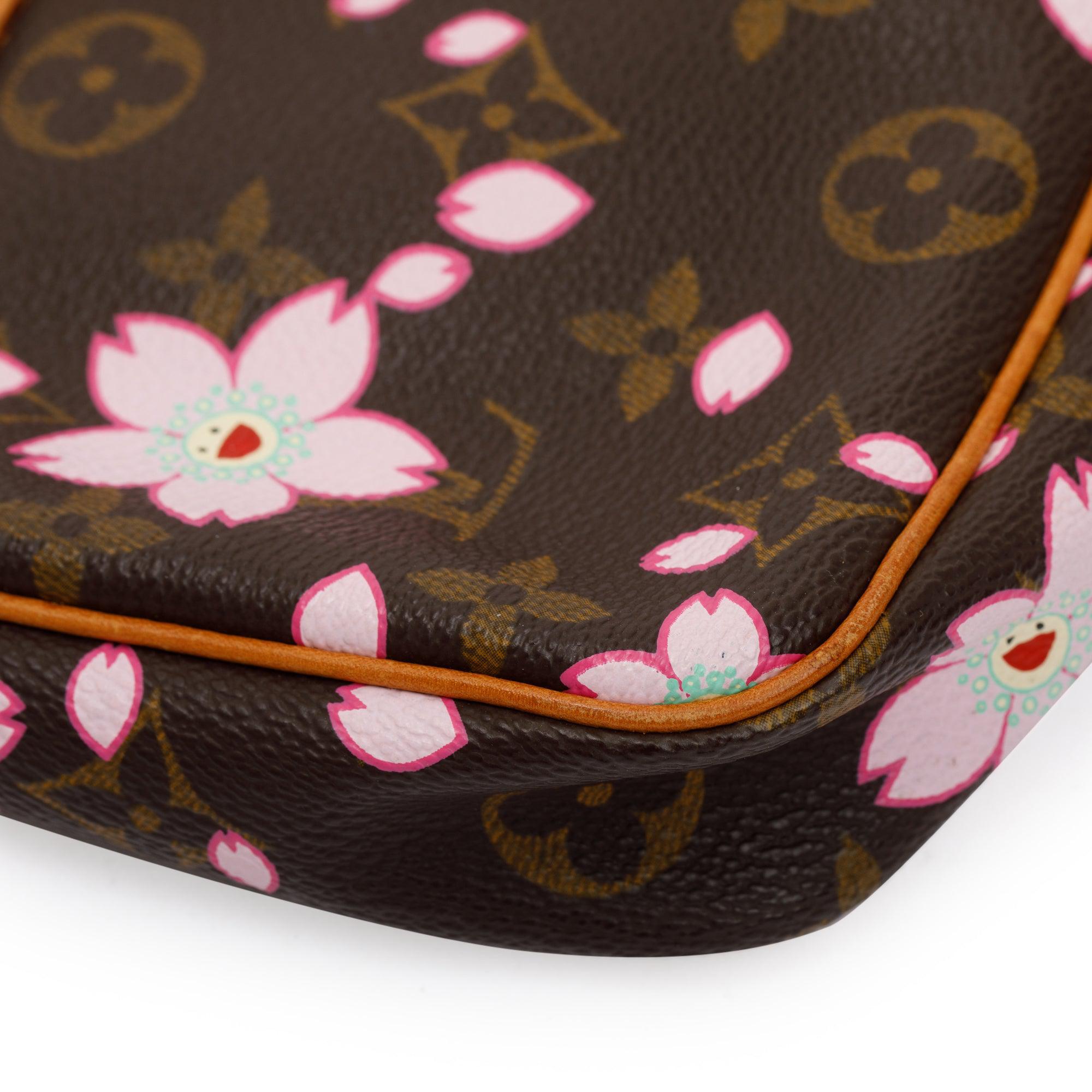 Louis Vuitton x Takashi Murakami Monogram Cherry Blossom Pochette Accessories