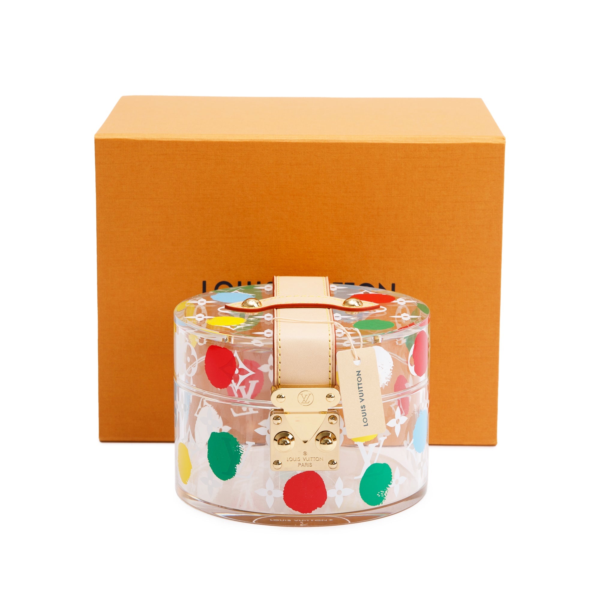 Louis Vuitton x Yayoi Kusama 2022 Transparent Plexiglass Scott Box w/ Box