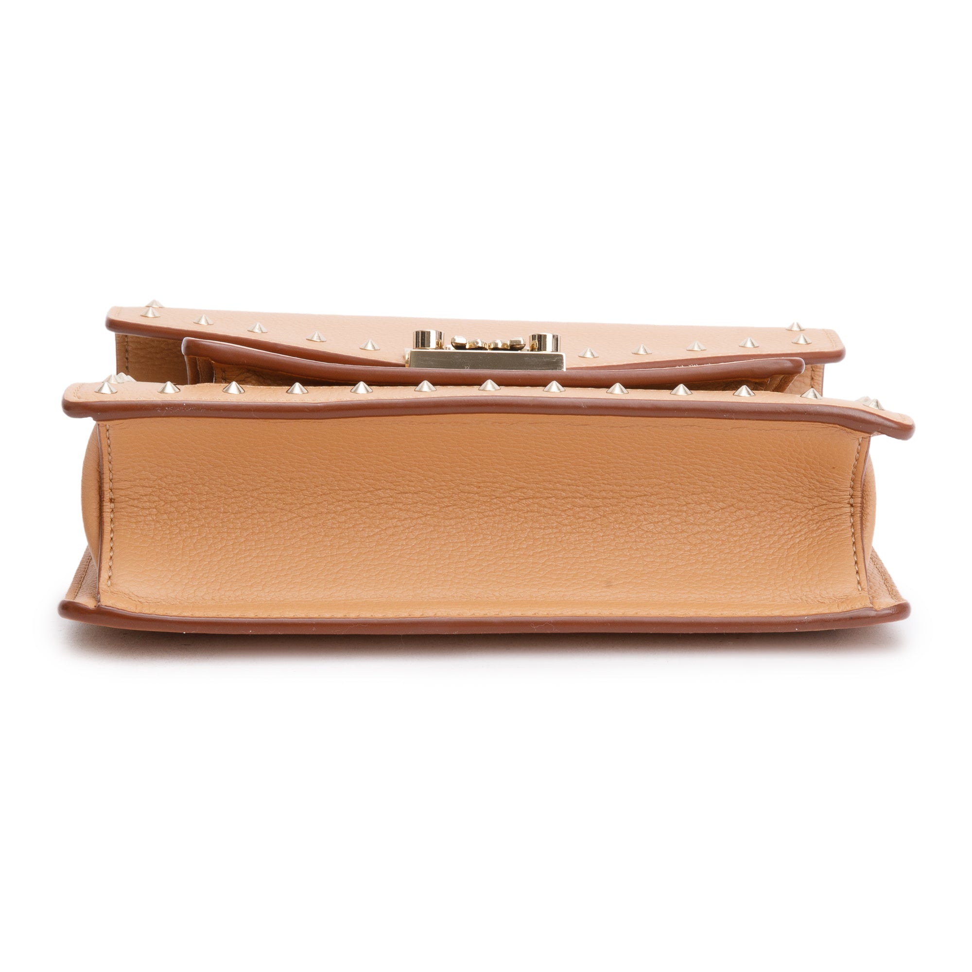 MCM Beige Calf Leather Tracy Satchel w/ Strap