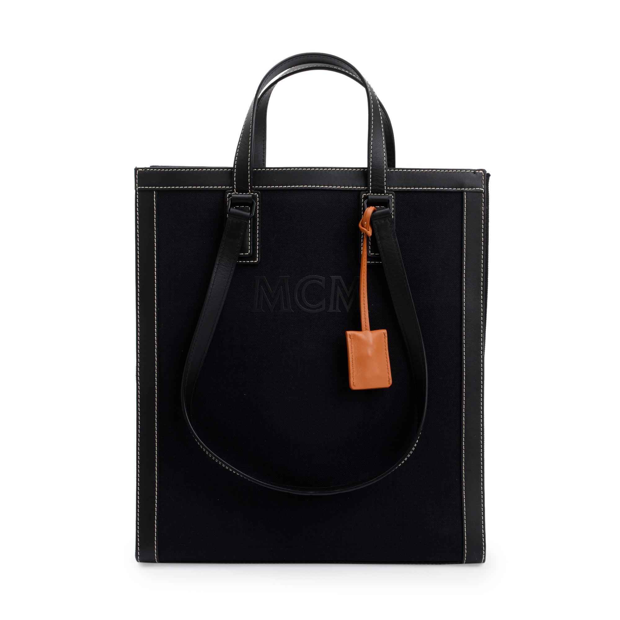 MCM Black Napacot Canvas Klassik Tote