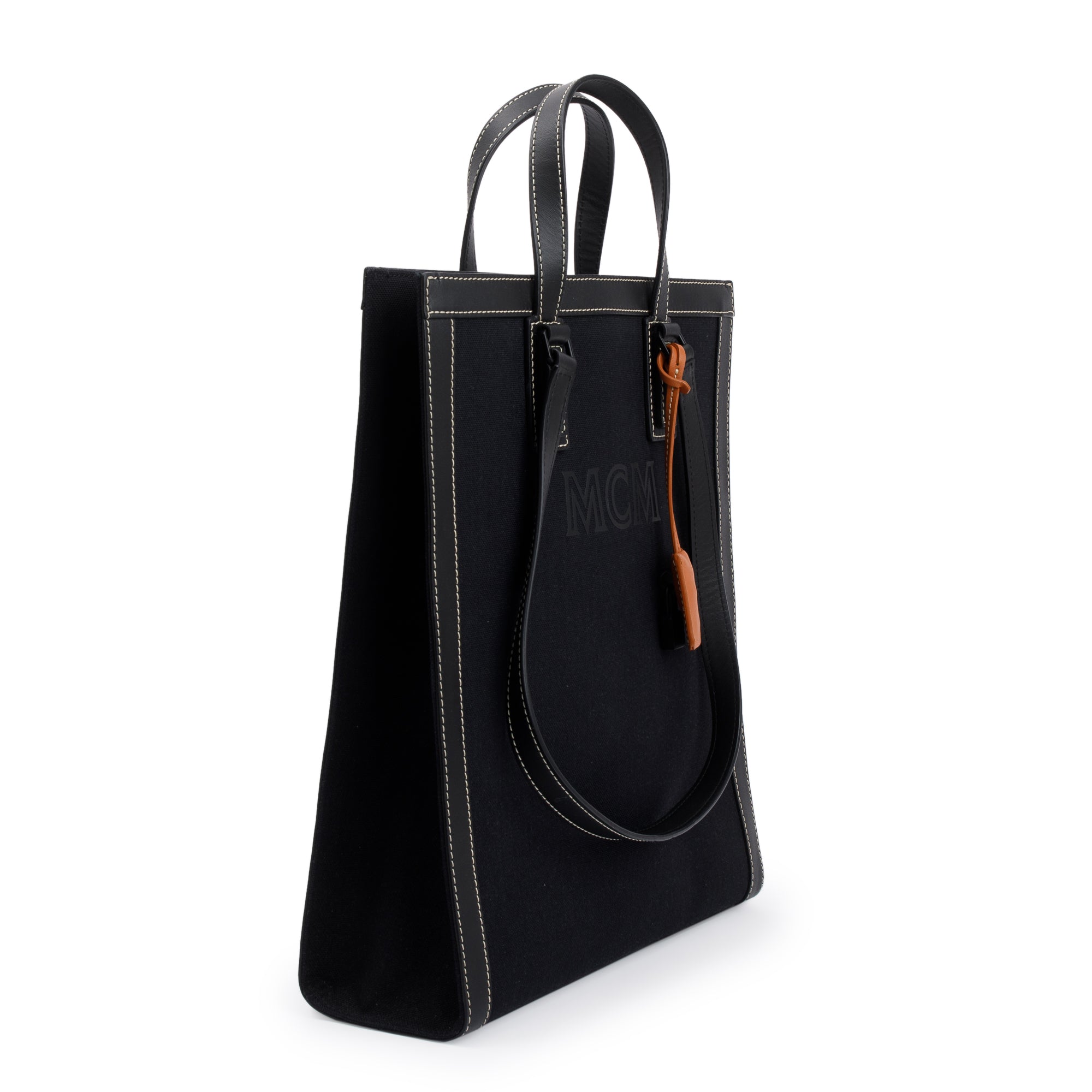 MCM Black Napacot Canvas Klassik Tote