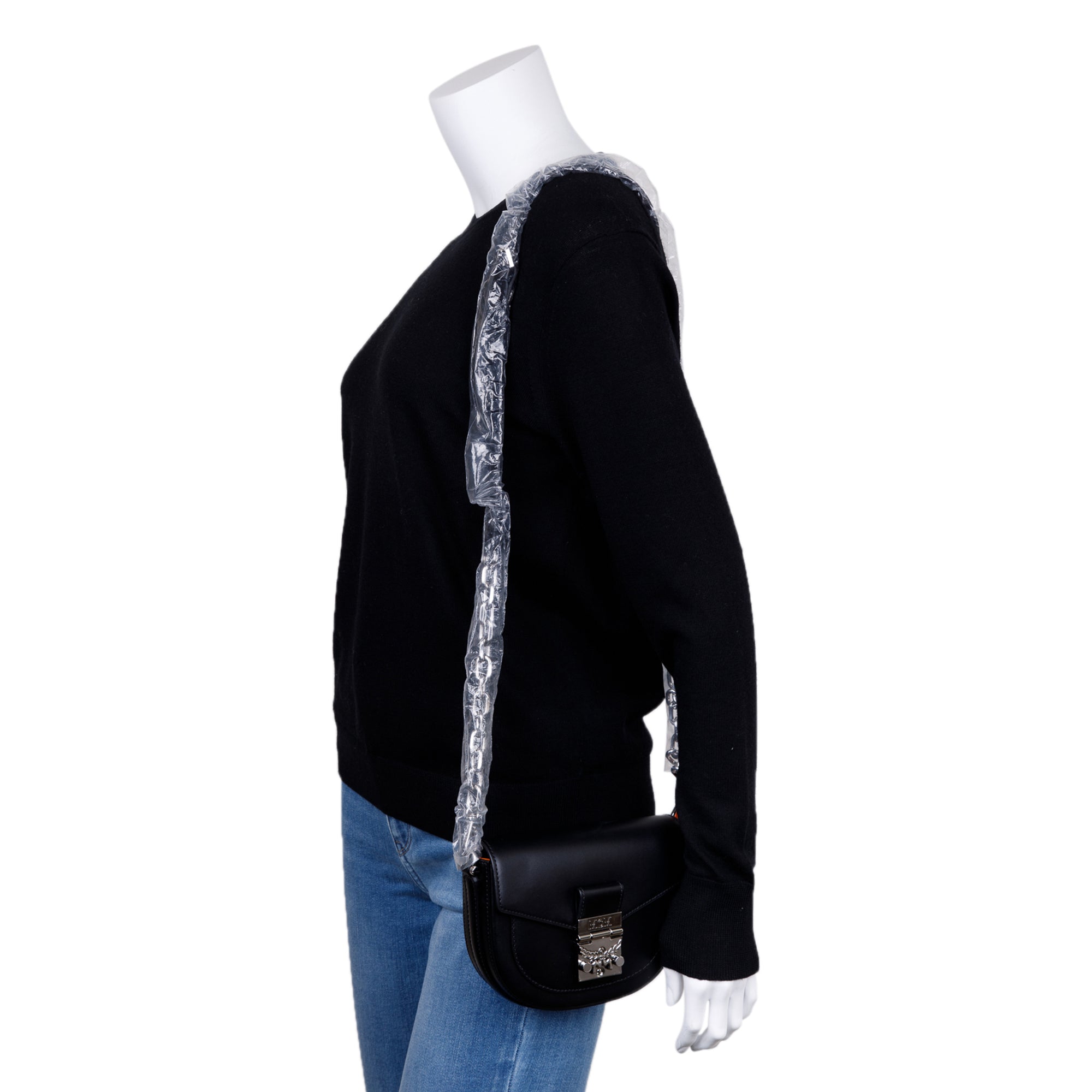 MCM Black Spanish Leather Mini Tracy Crossbody