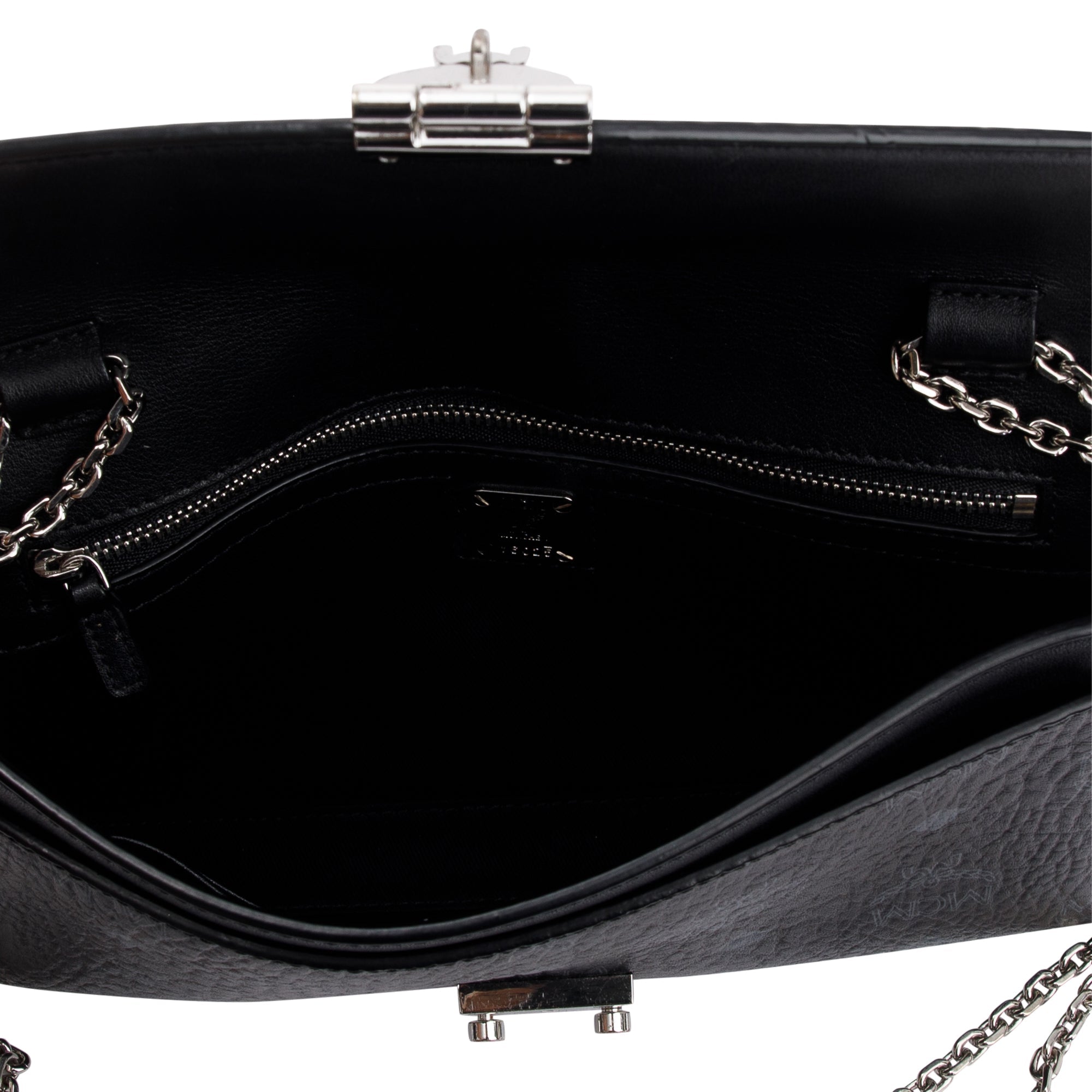 MCM Black Visetos Medium Milie Crossbody