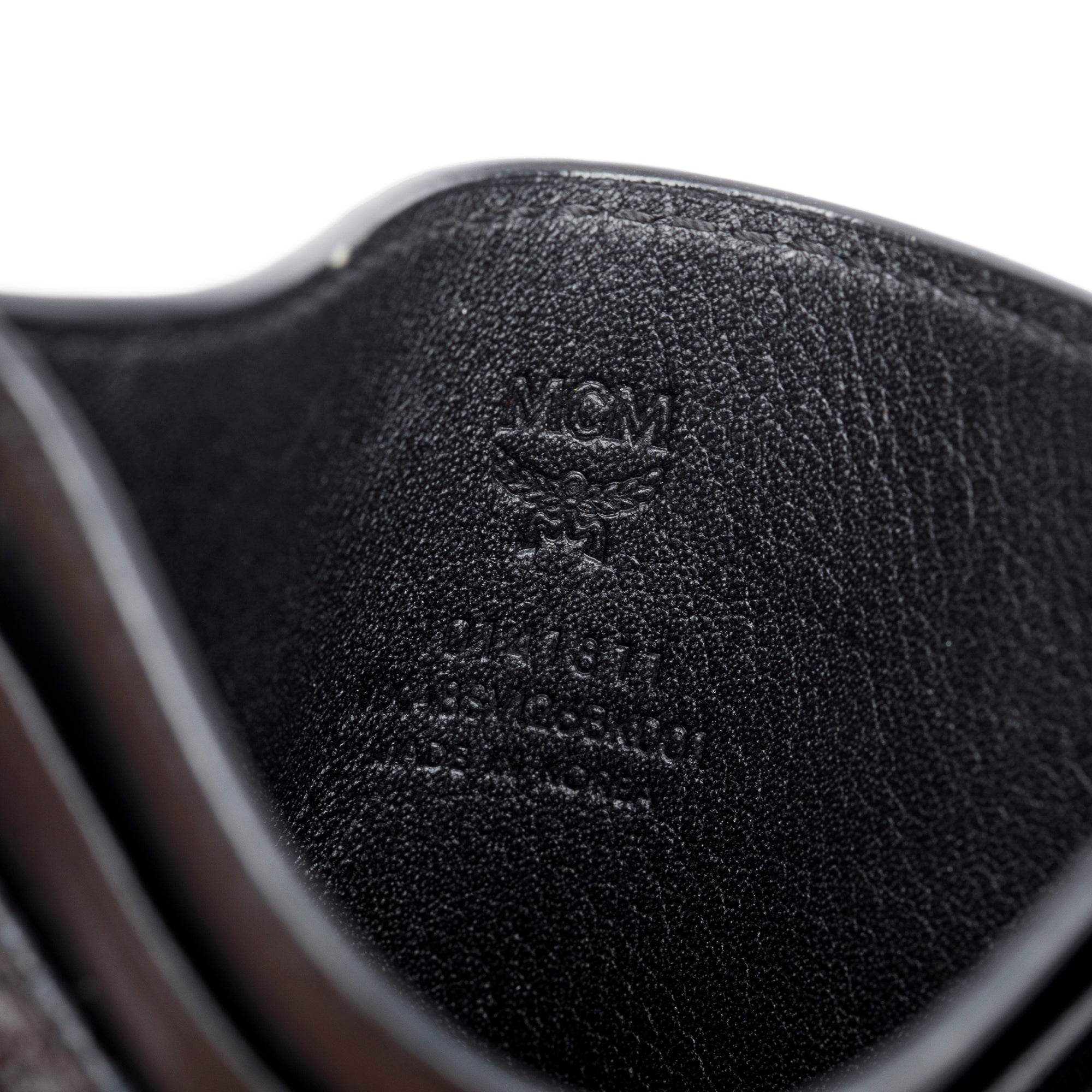 MCM Black Visetos Mini Card Case