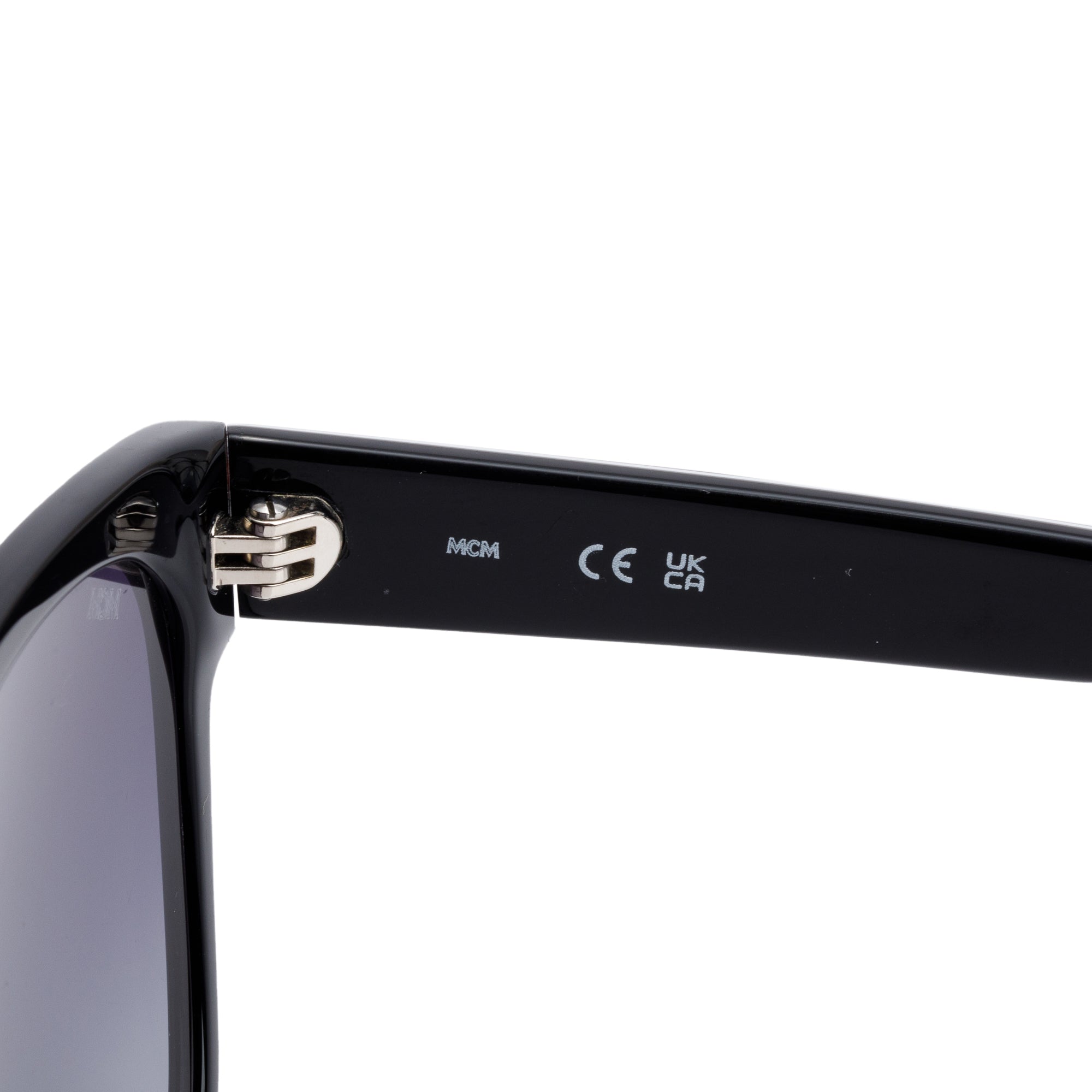 MCM Black/Brown Visetos Acetate MCM728SLB Modified Rectangular Sunglasses