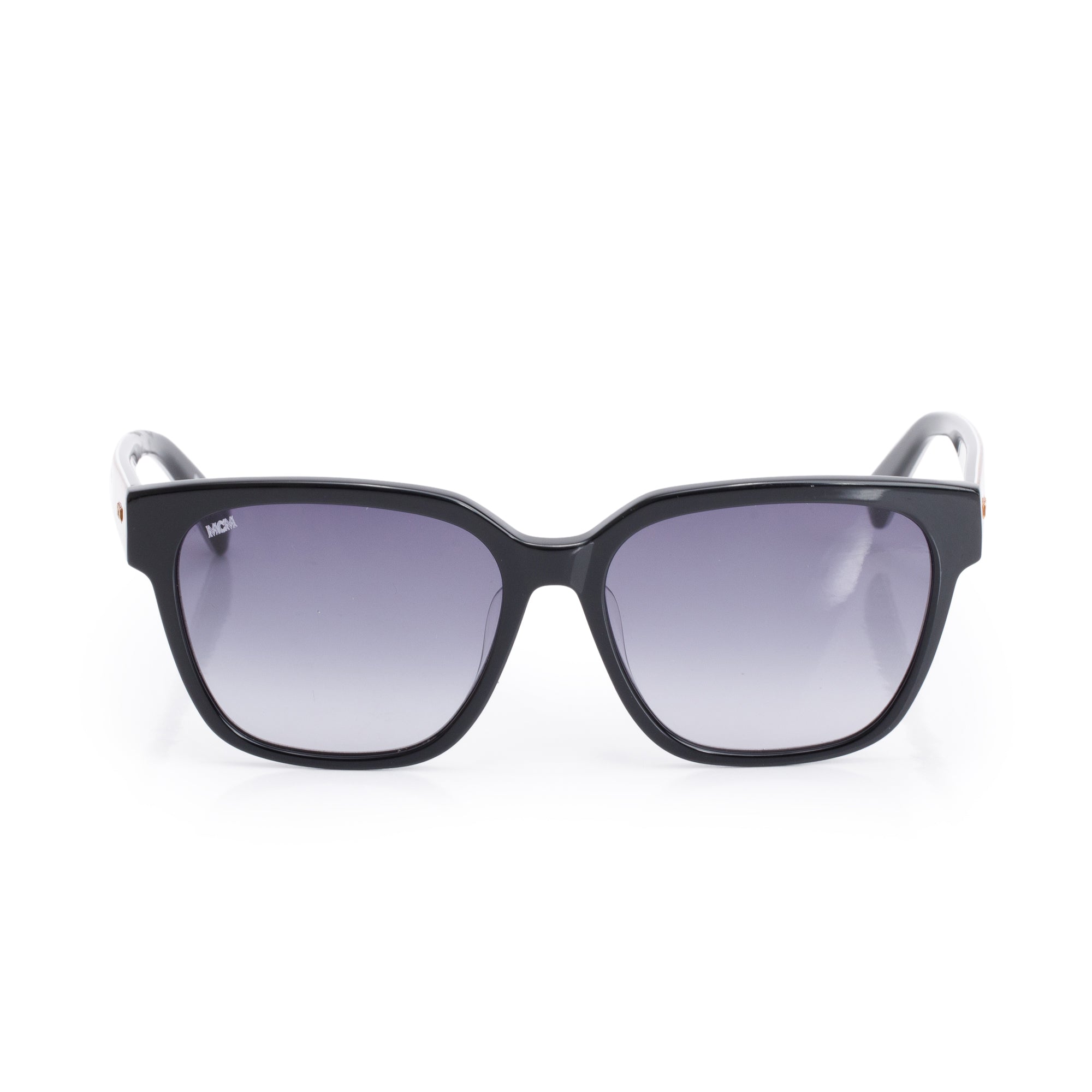 MCM Black/Brown Visetos Acetate MCM728SLB Modified Rectangular Sunglasses