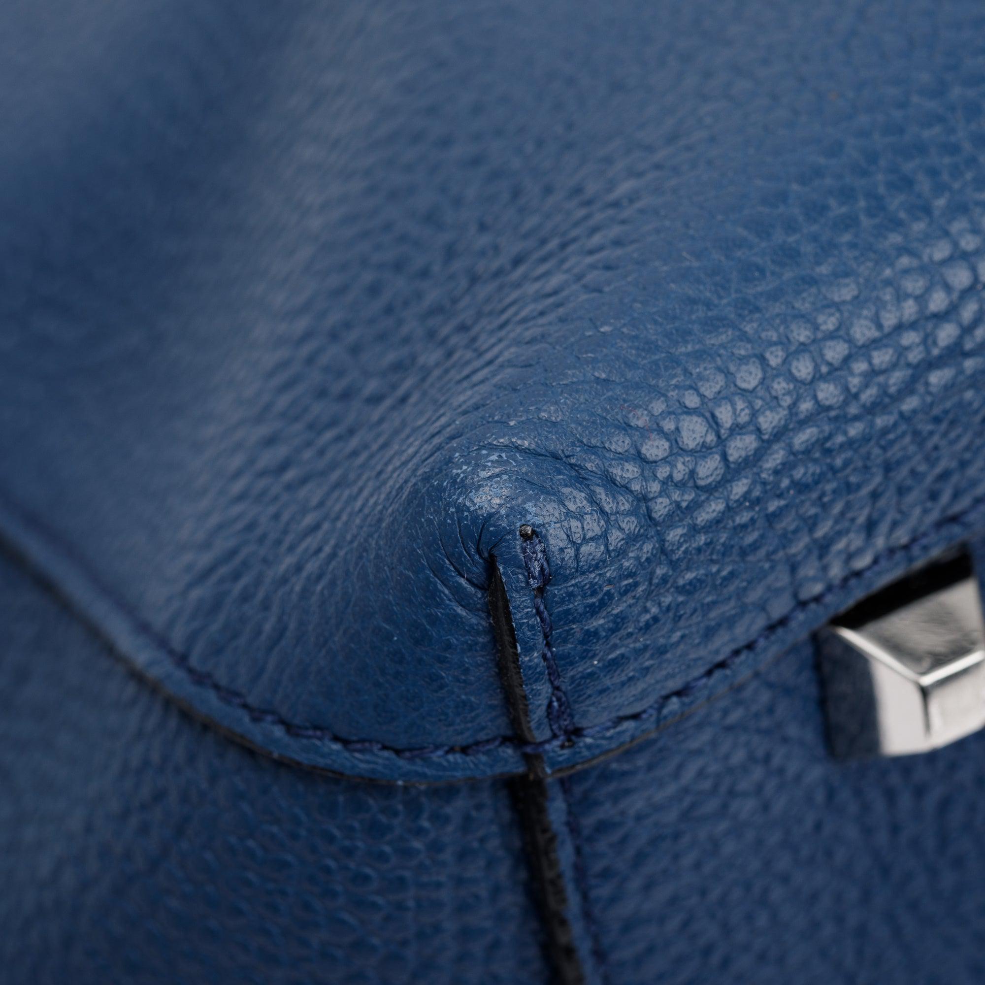 MCM Blue Leather Sophie Top Zip Shopper Tote