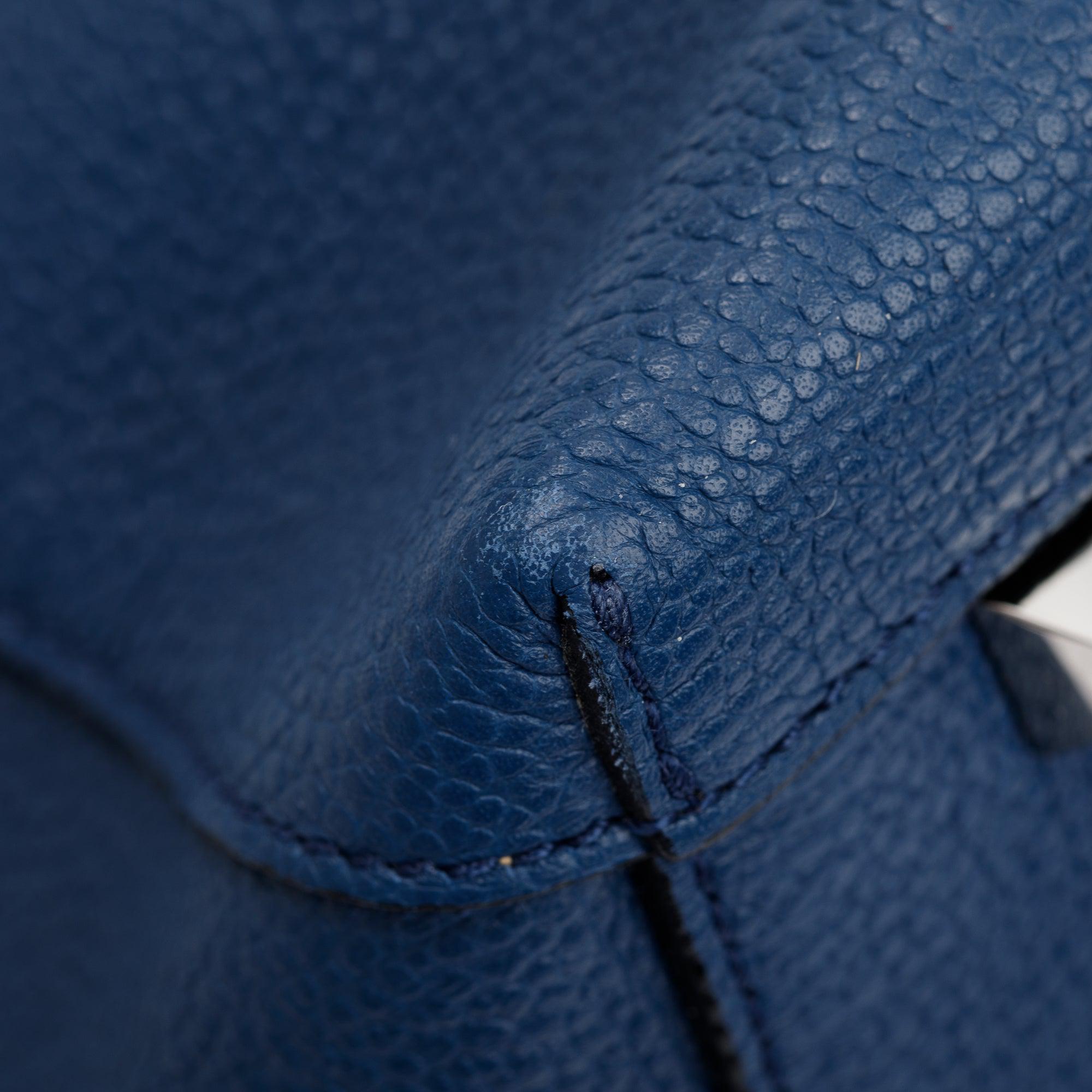 MCM Blue Leather Sophie Top Zip Shopper Tote