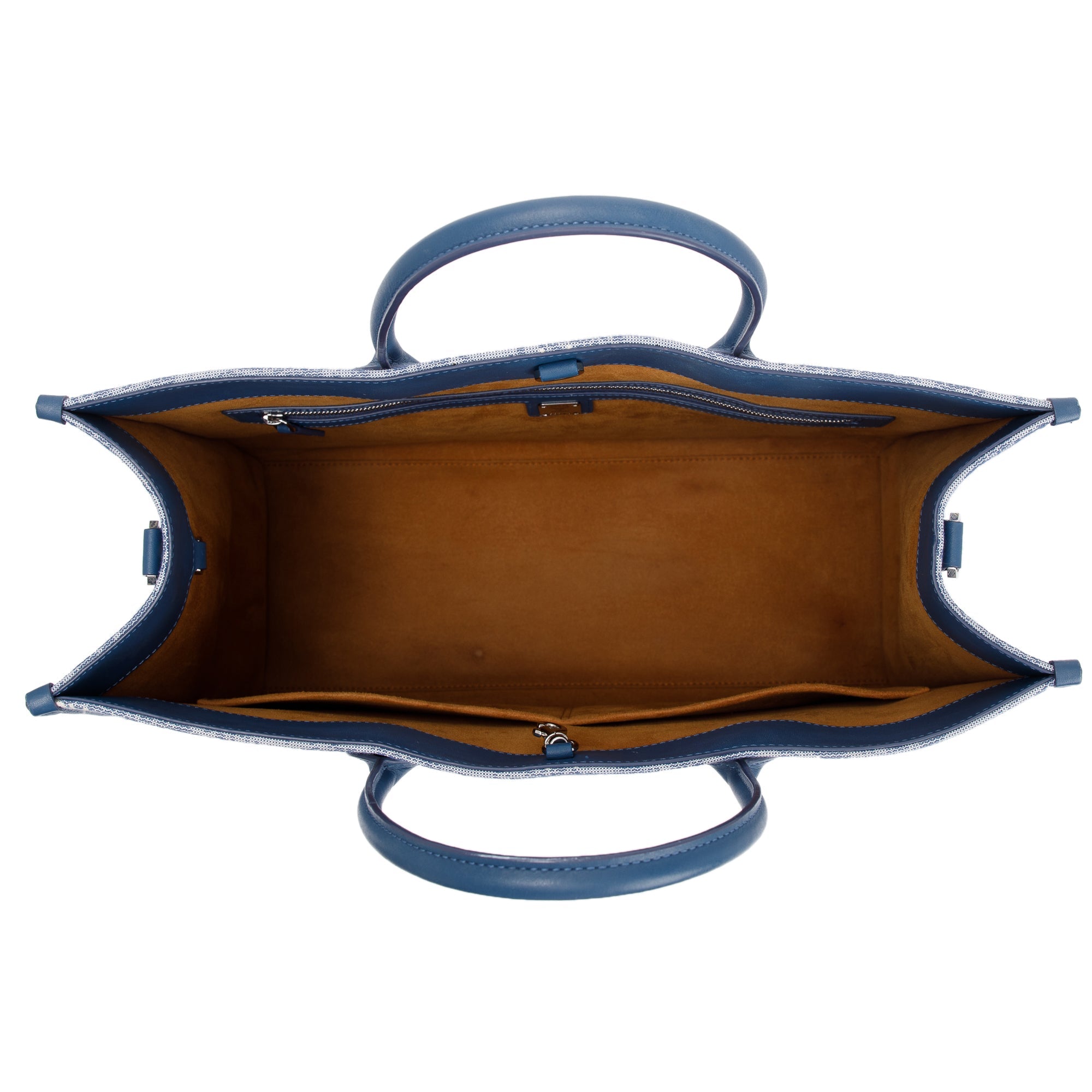 MCM Blue Vintage Monogram Jacquard Extra Large Munchen Tote w/ Strap