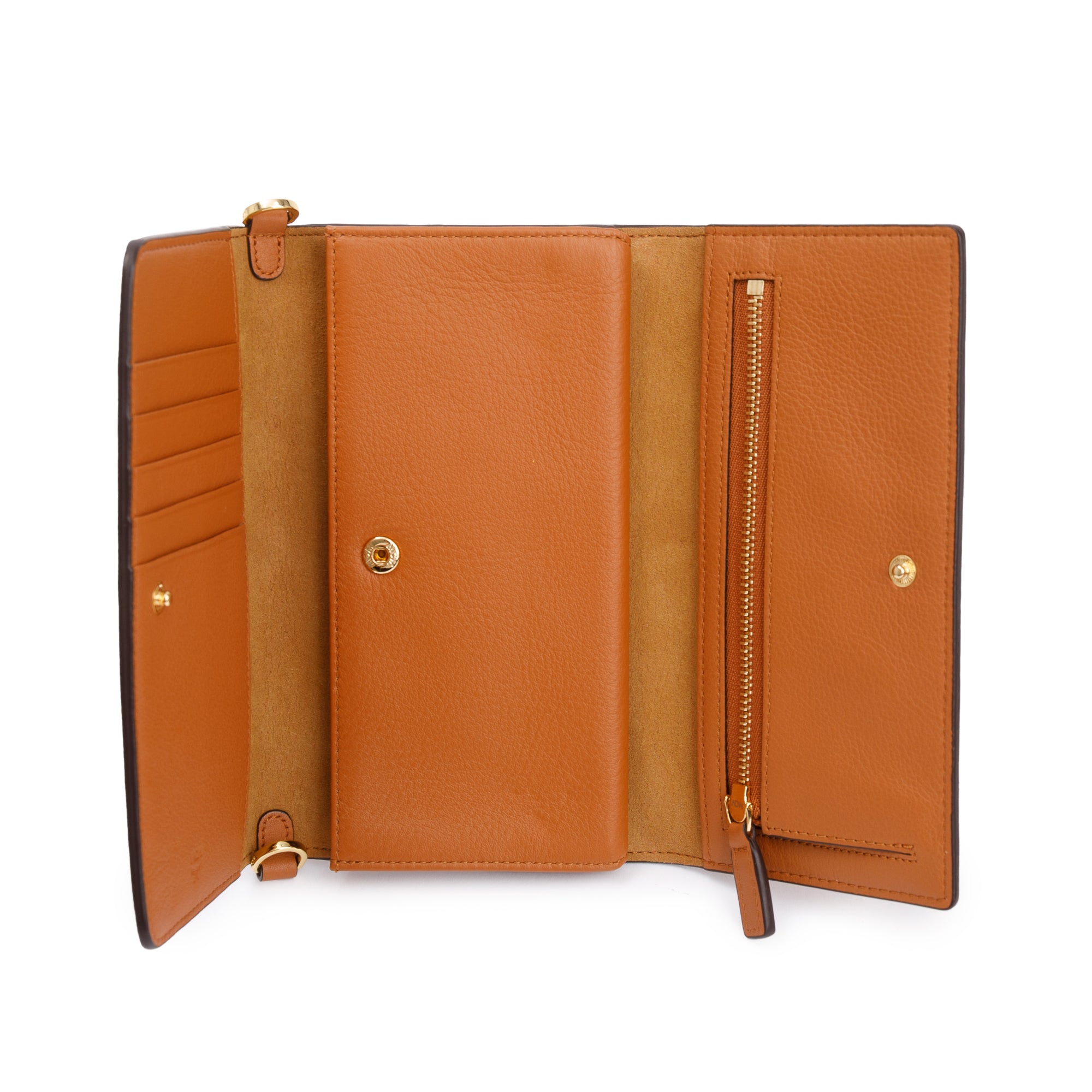 MCM Brown Leather Ottomar Wallet on Chain