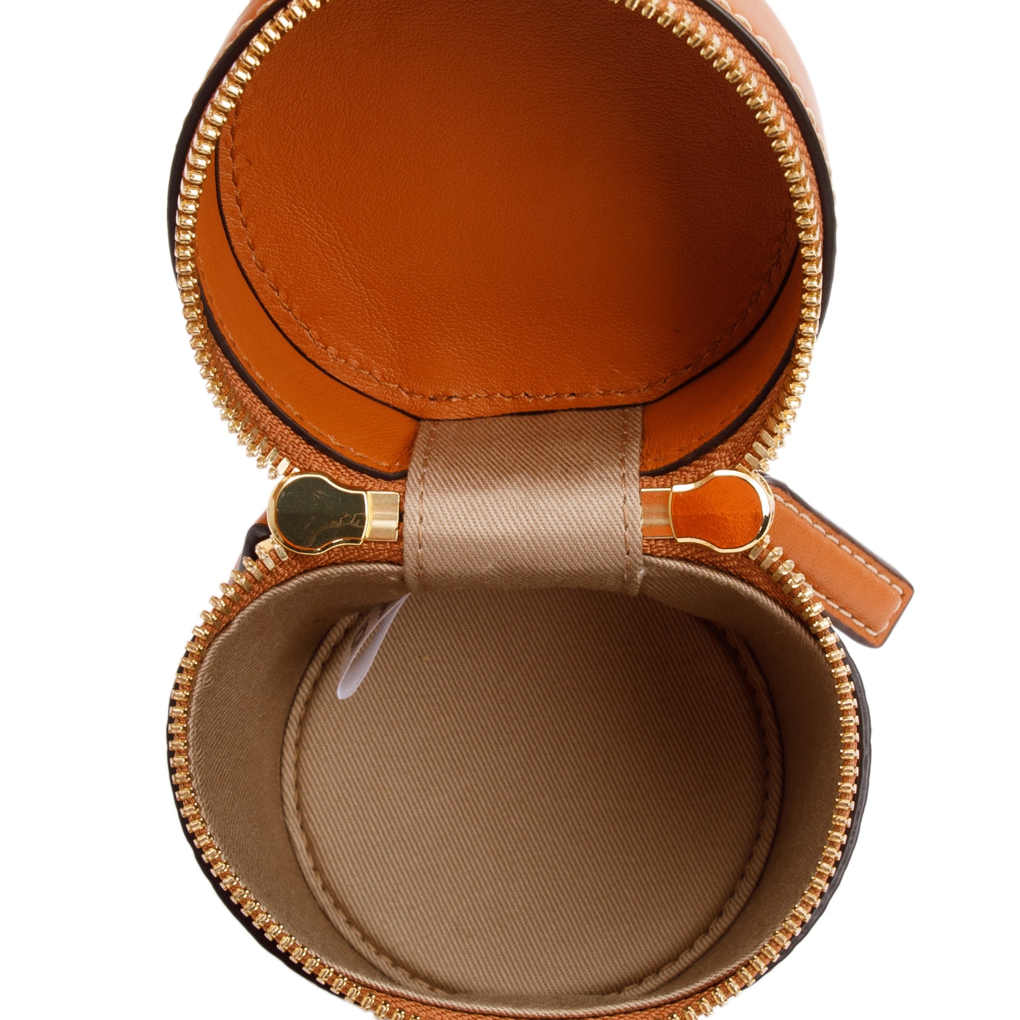 MCM Cognac Viestos Coated Canvas Mini Aren Cylinder Crossbody Bag