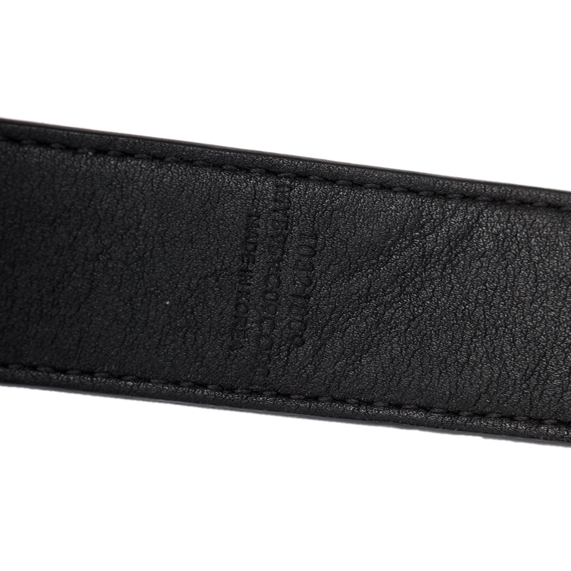 MCM Cognac Visetos & Black Nappa Leather Clause M Reversible Belt