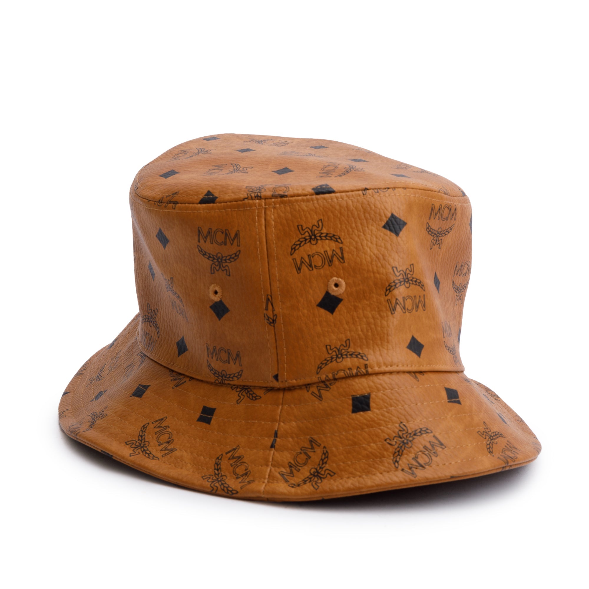MCM Cognac Visetos Bucket Hat