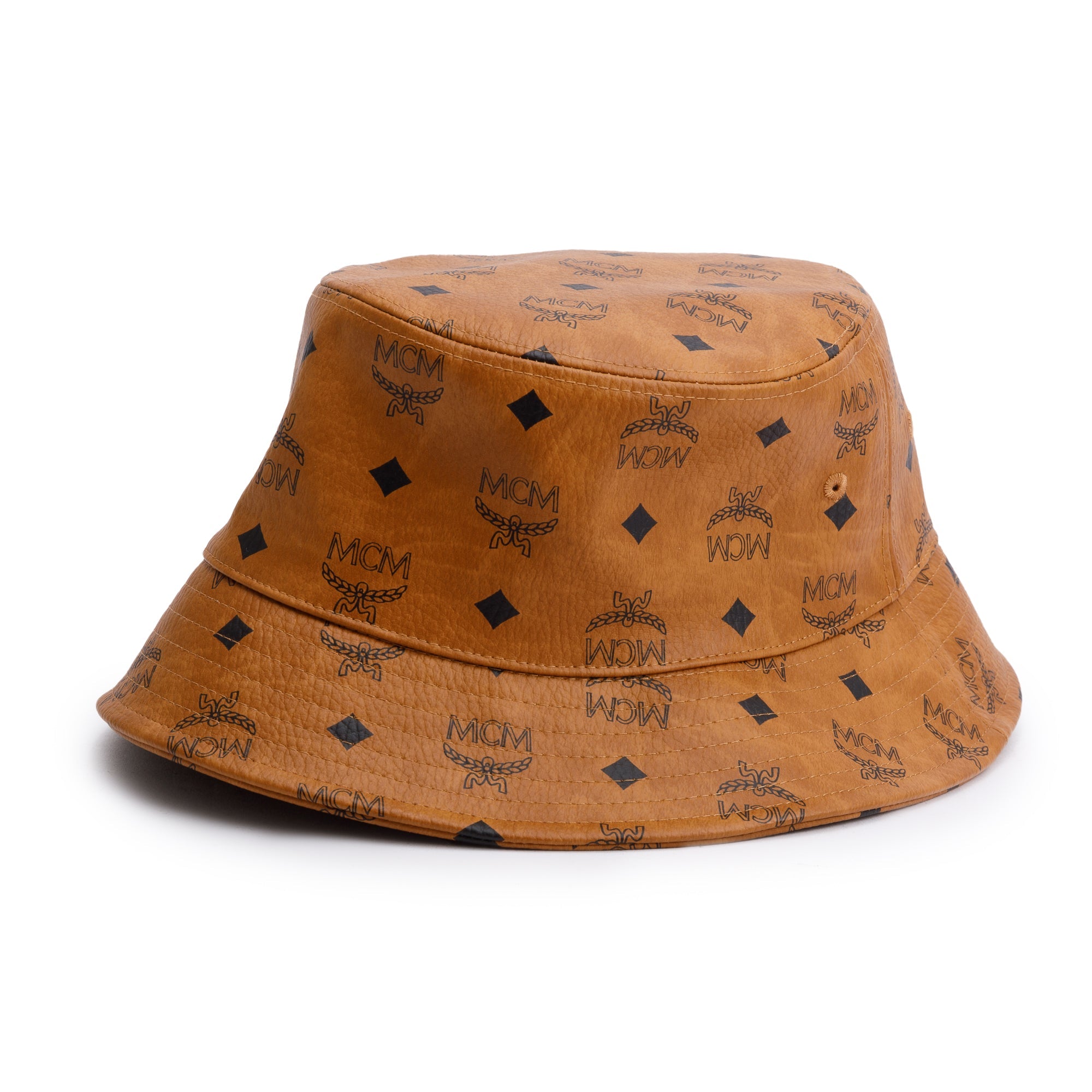 MCM Cognac Visetos Bucket Hat