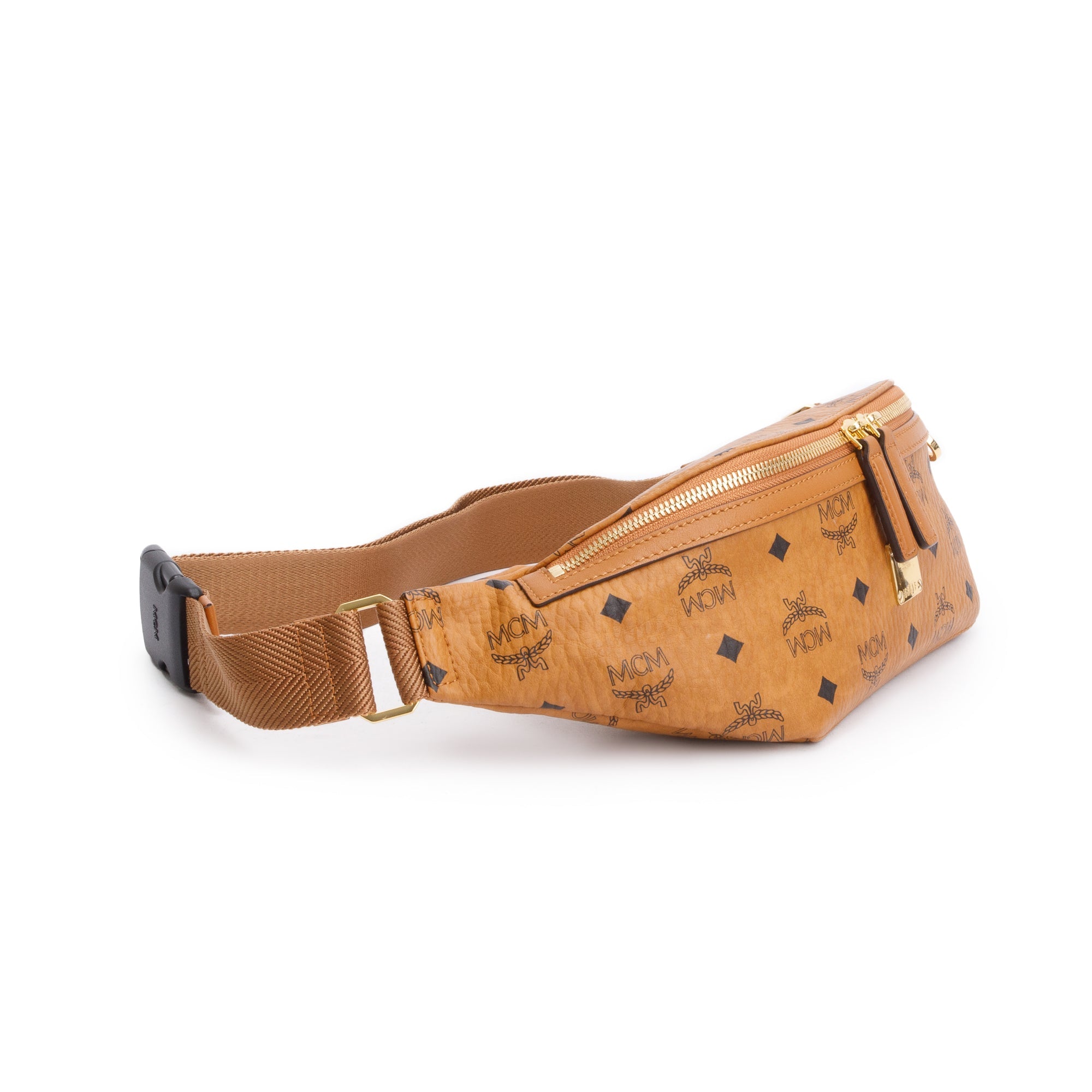 MCM Cognac Visetos Fursten Belt Bag