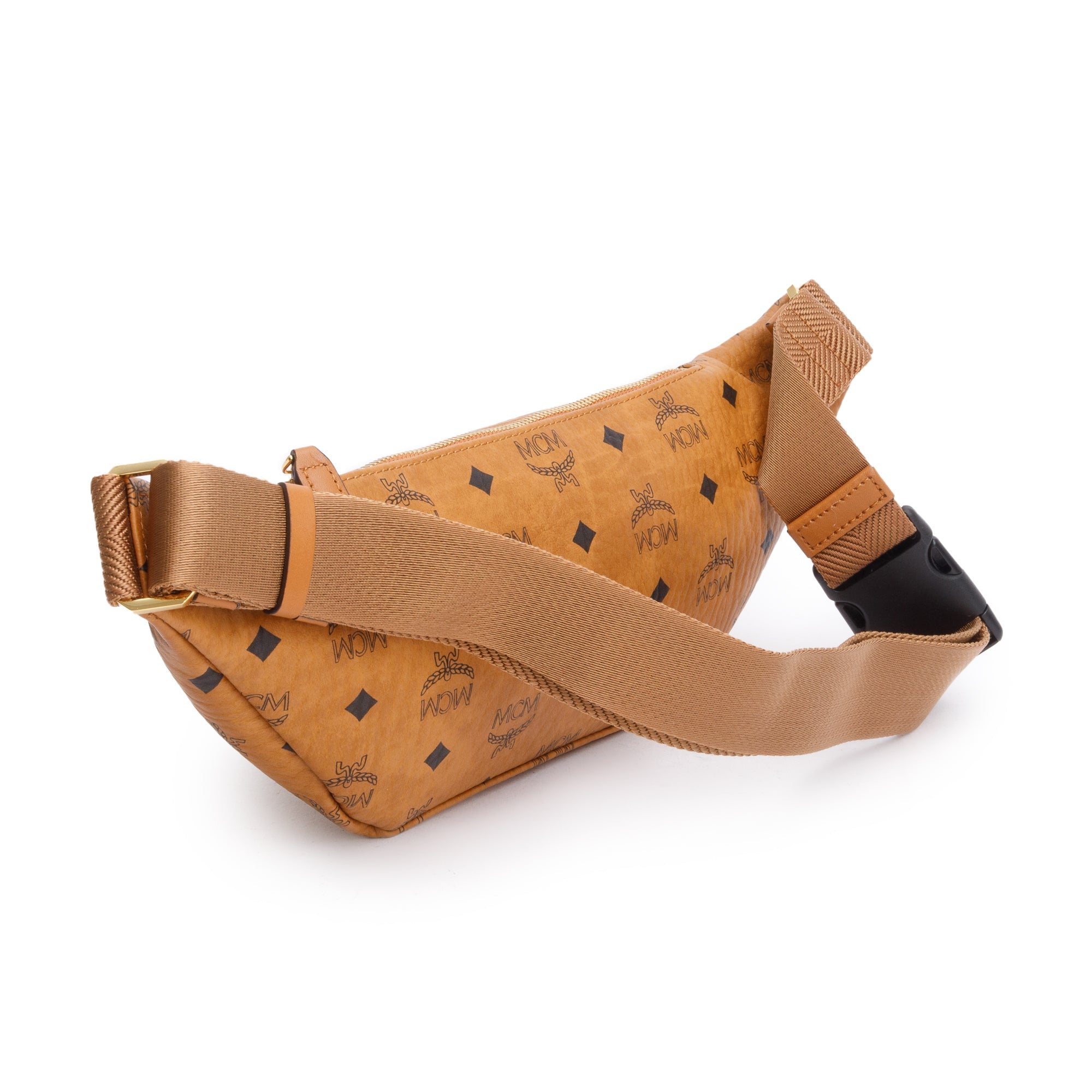 MCM Cognac Visetos Fursten Belt Bag