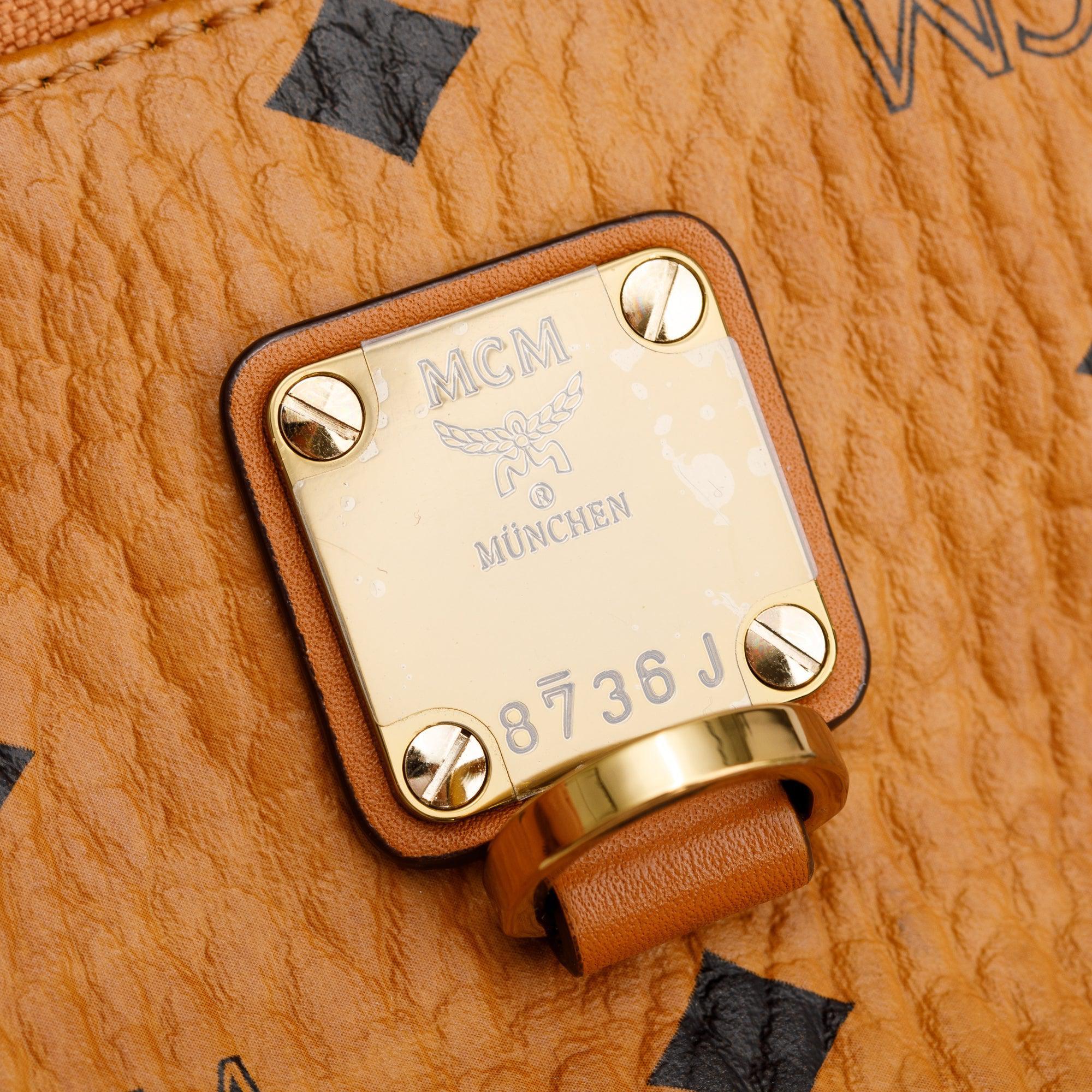 MCM Cognac Visetos Fursten Belt Bag