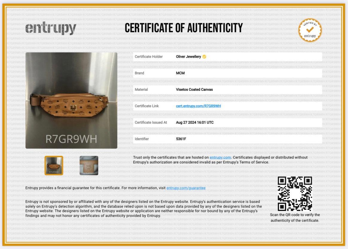 MCM Cognac Visetos Fursten Belt Bag