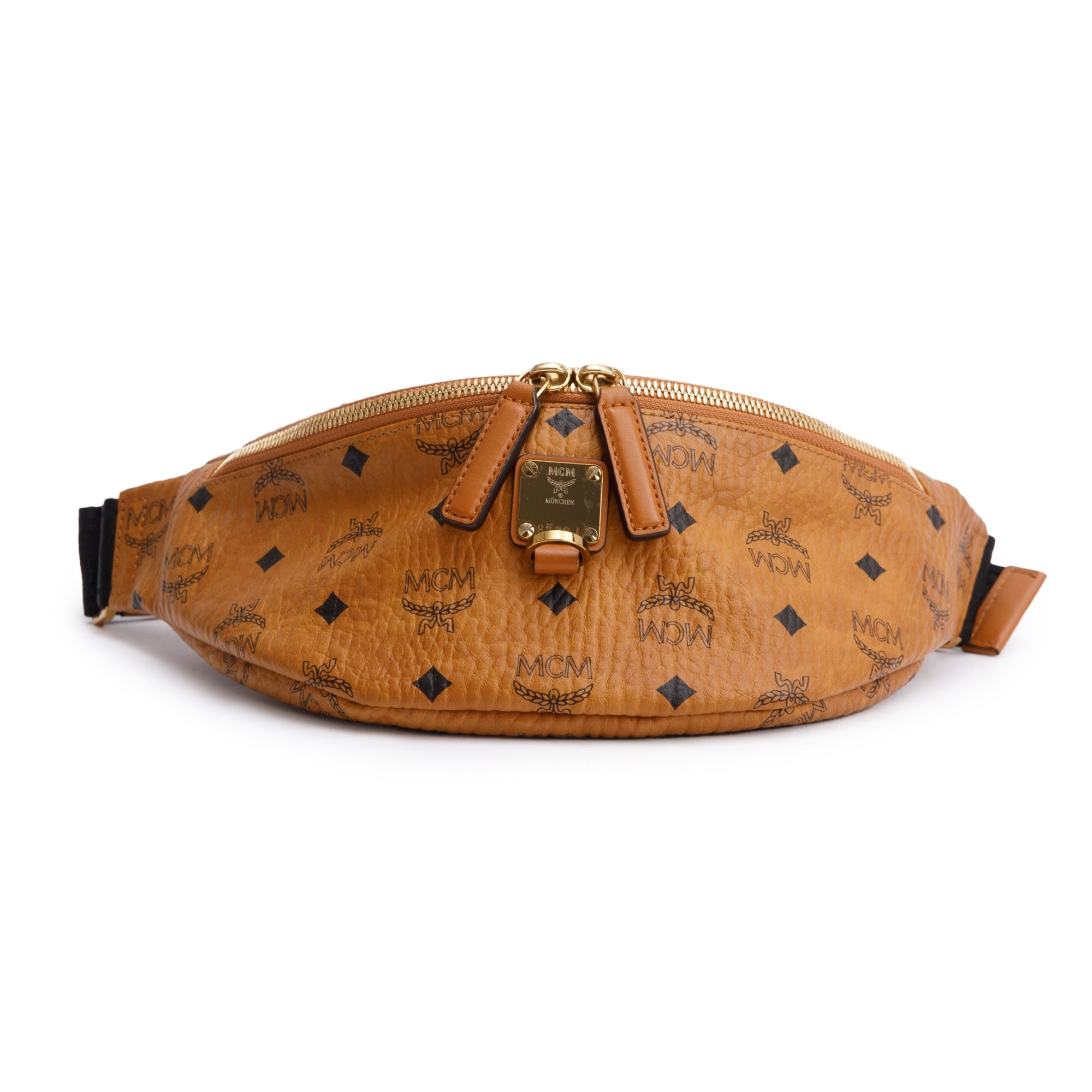 MCM Cognac Visetos Fursten Belt Bag