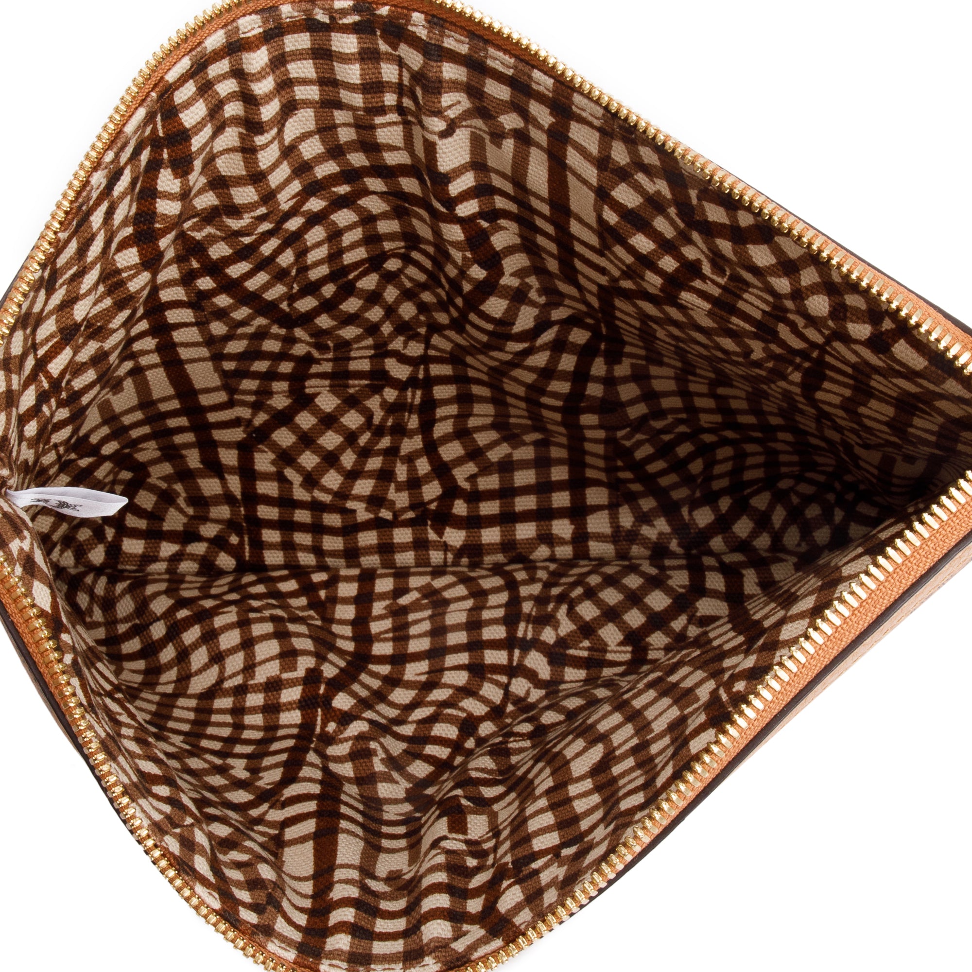 MCM Cognac Visetos Large Reversible Liz Shopper Tote w/ Pouch