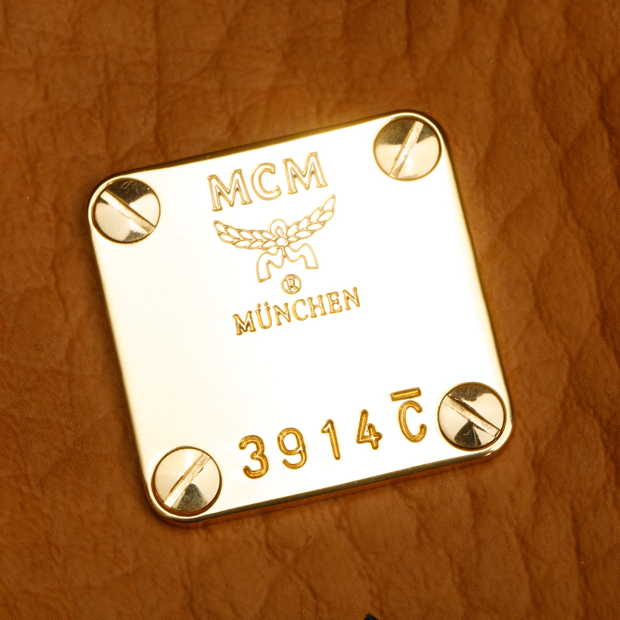 MCM Cognac Visetos Ottomar Weekender Bag