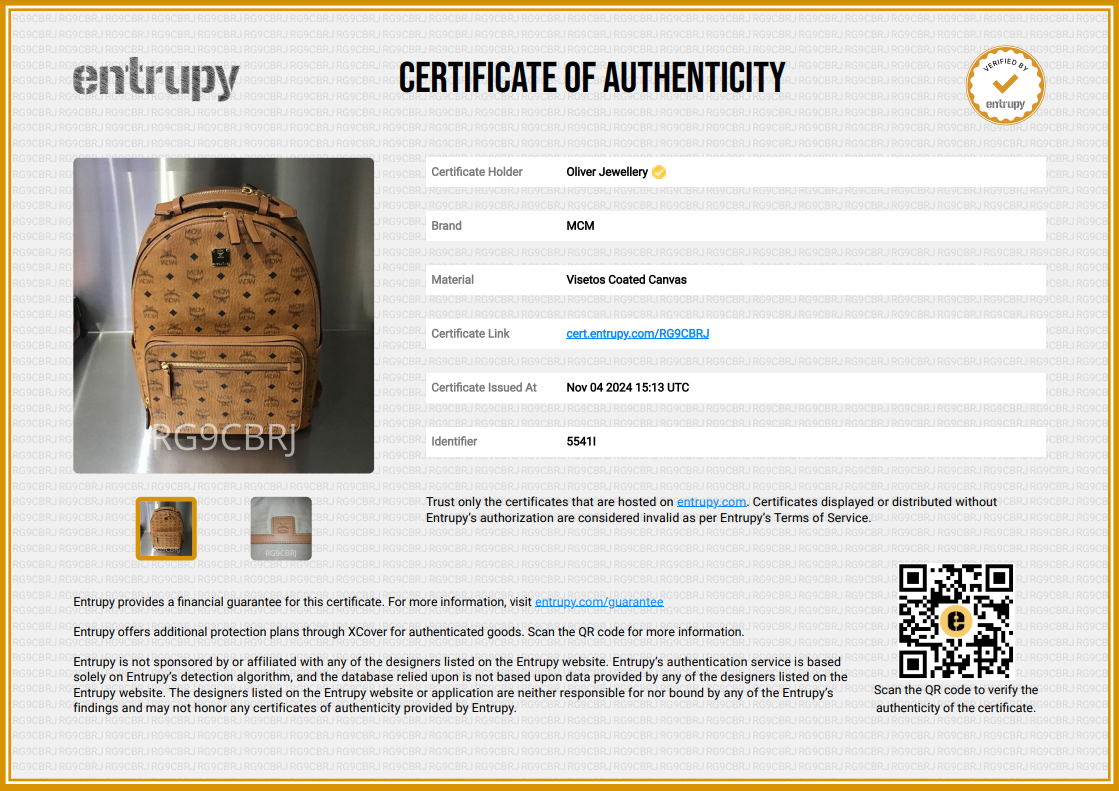 MCM Cognac Visetos Stark Large Backpack