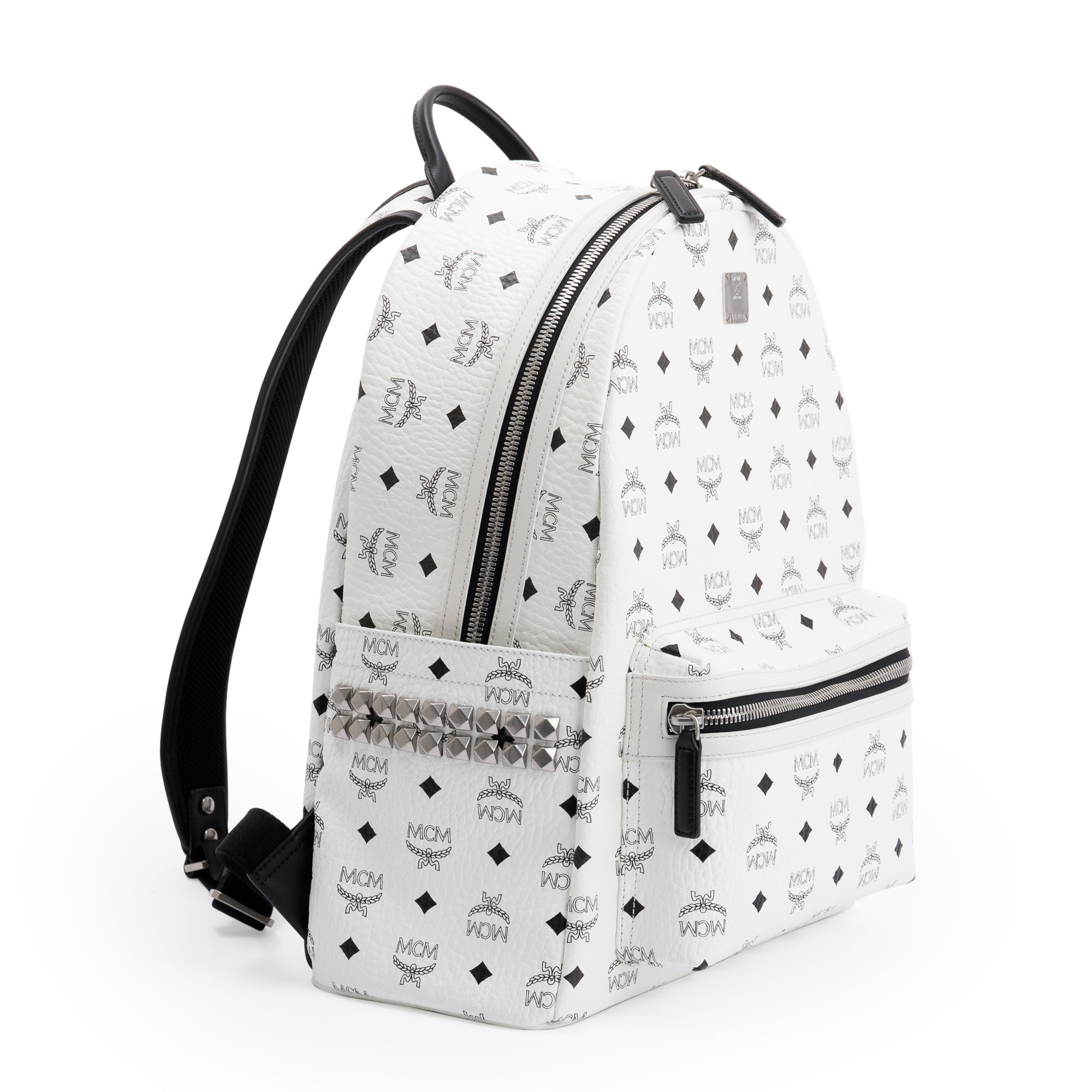 MCM Medium Visetos Stark Side Studs Backpack
