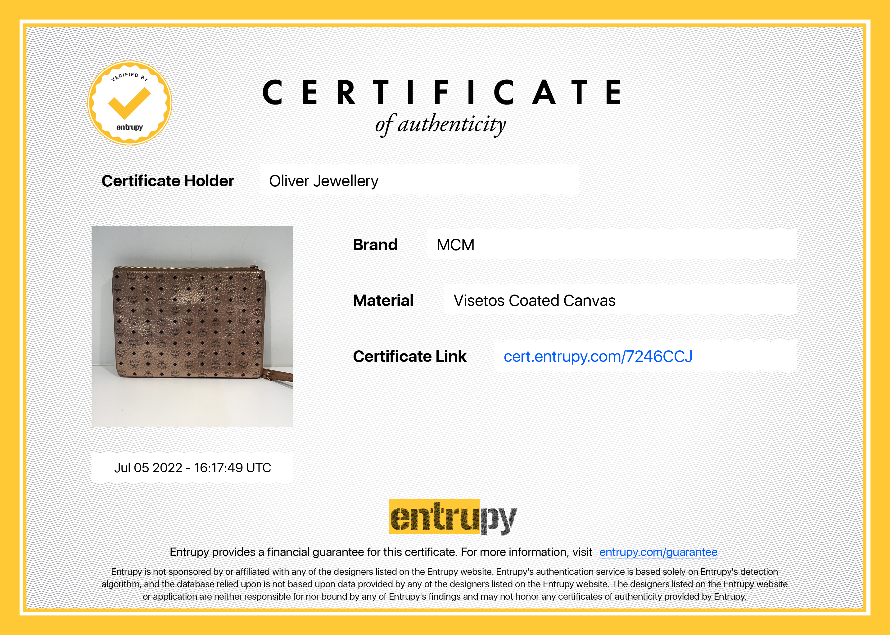 MCM Metallic Visetos Crossbody Pouch Bag