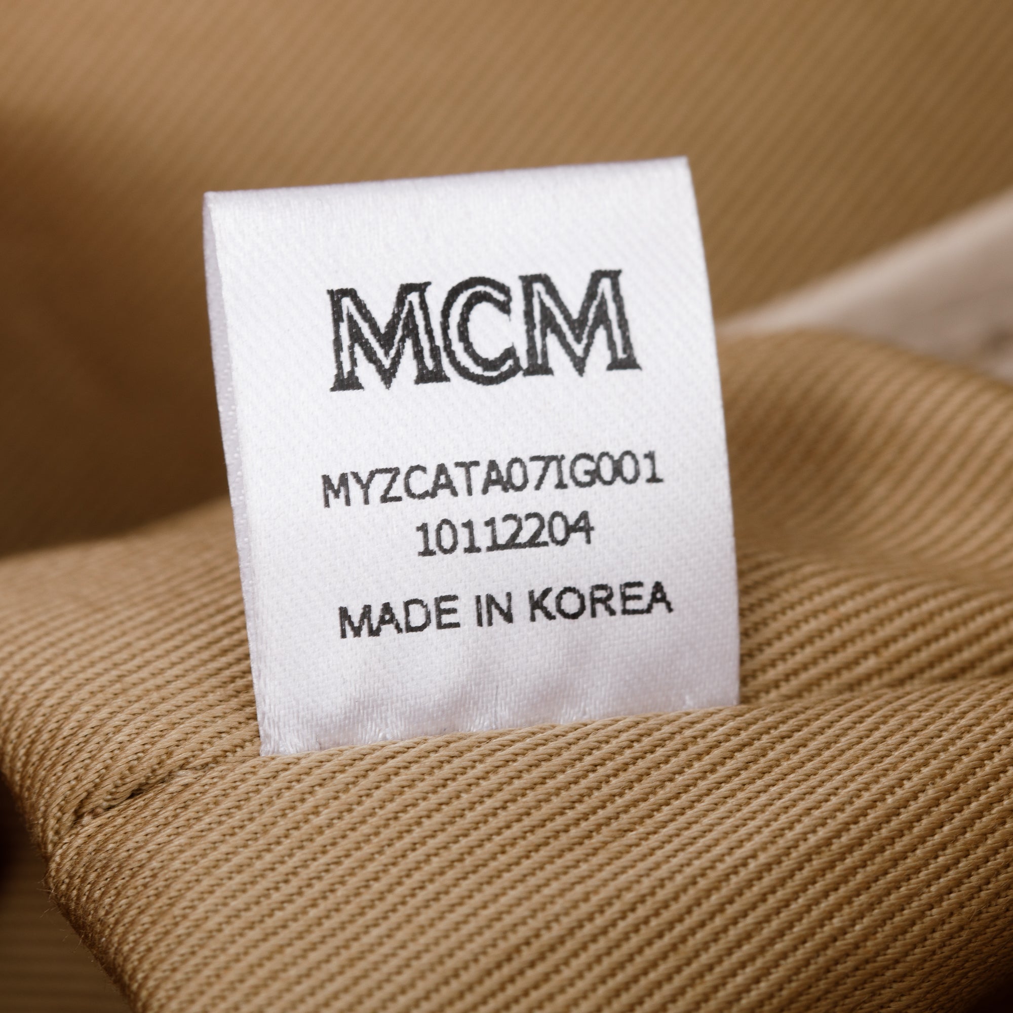 MCM Neutral leather Trimmed Visetos Coated Canvas Medium Crossbody Pouch