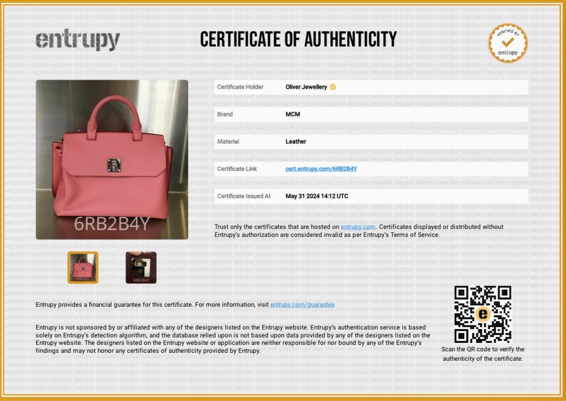 MCM Pink Leather Milla Handle Bag