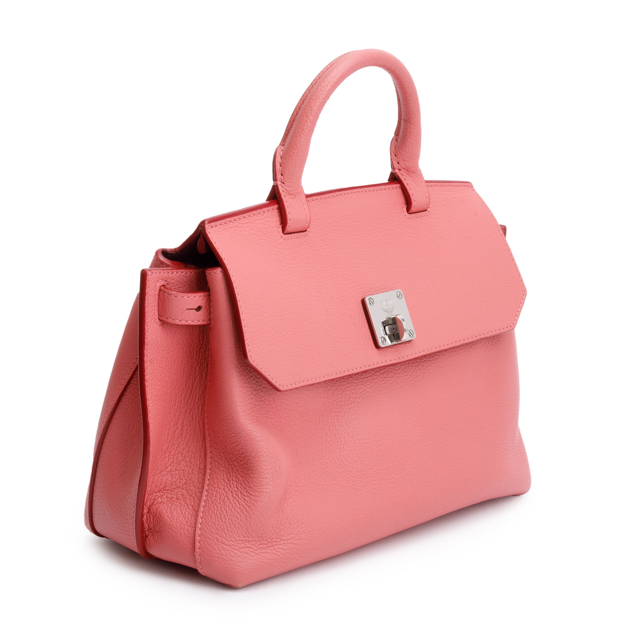 MCM Pink Leather Milla Handle Bag