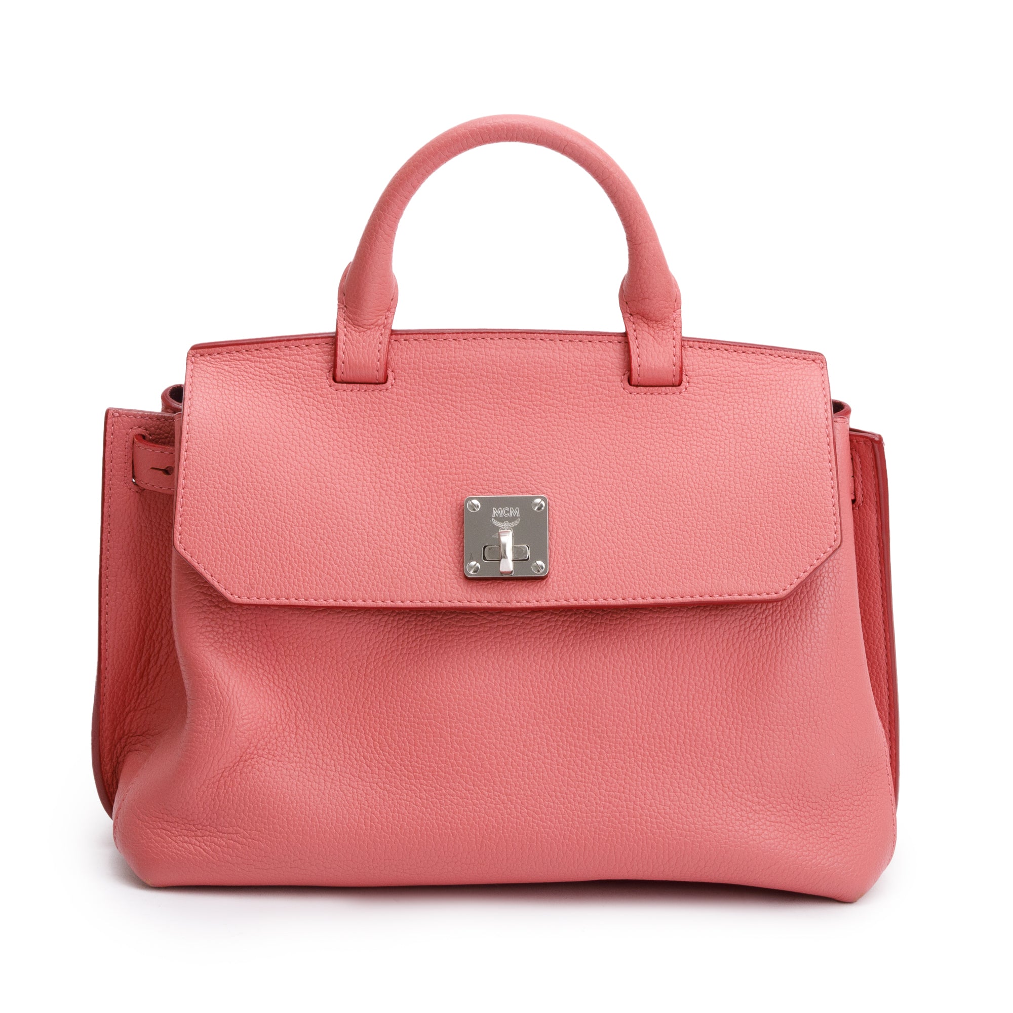 MCM Pink Leather Milla Handle Bag