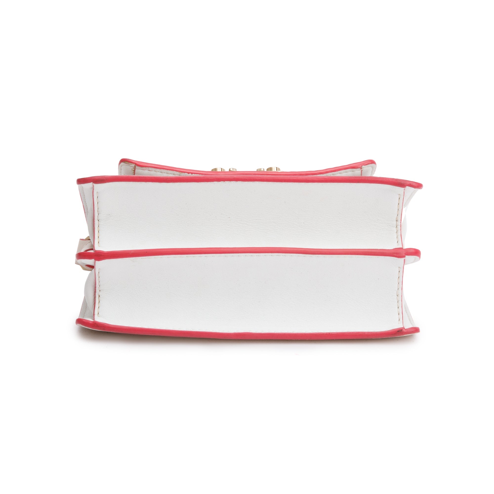 MCM Pink/White Calf Leather Pink Visetos The Patricia Crossbody w/ Strap