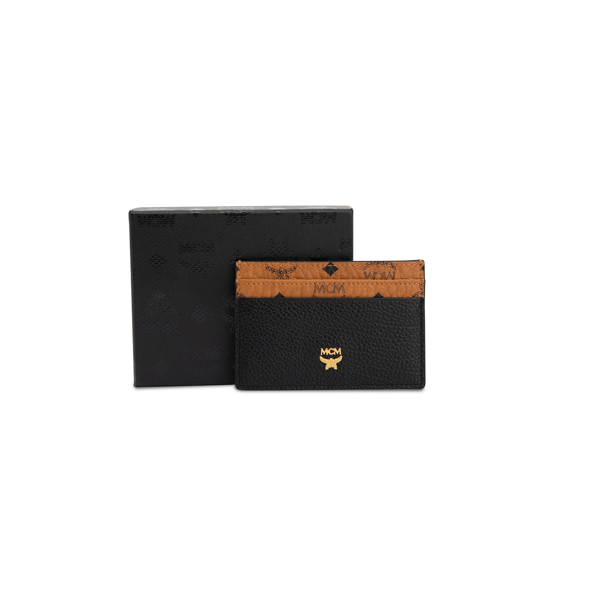 MCM Visetos Leather Card Holder w/ Box