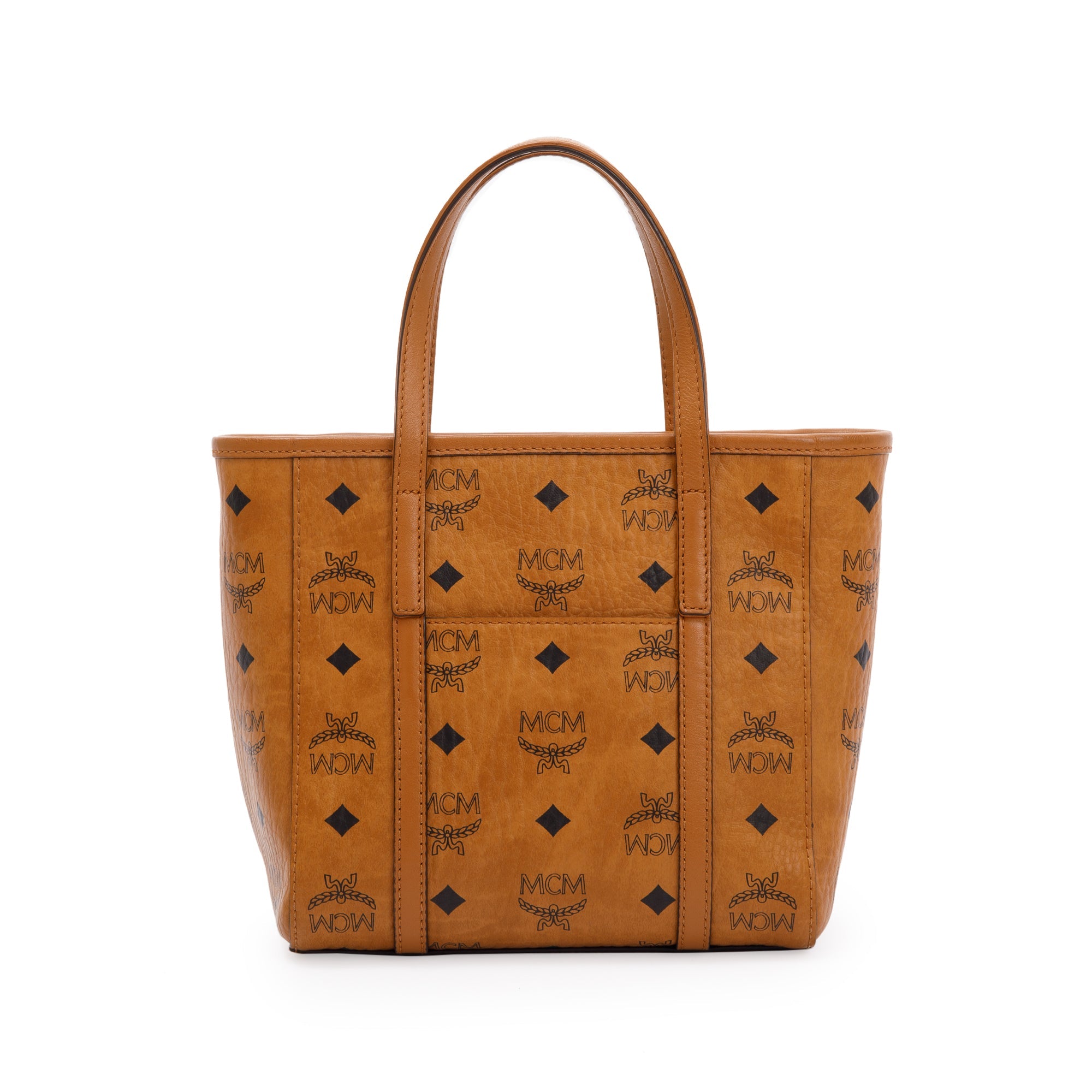 MCM Visetos Mini Toni Shopper Tote w/ Strap