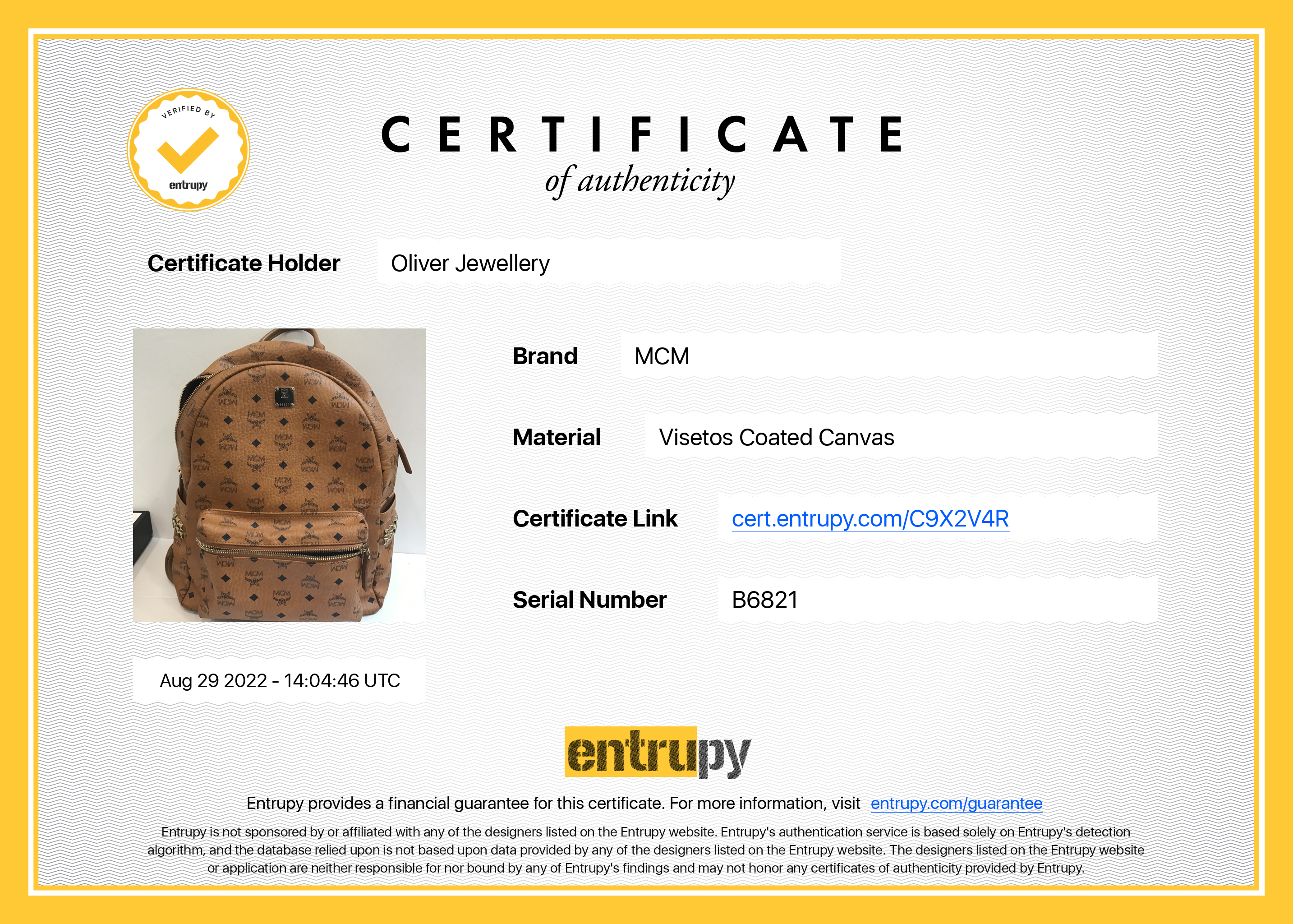 MCM Visetos Stark Side Studs Backpack