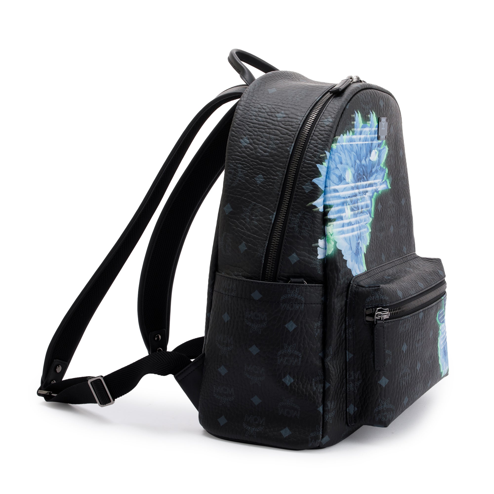 MCM Visetos Stark Tech Flower Backpack