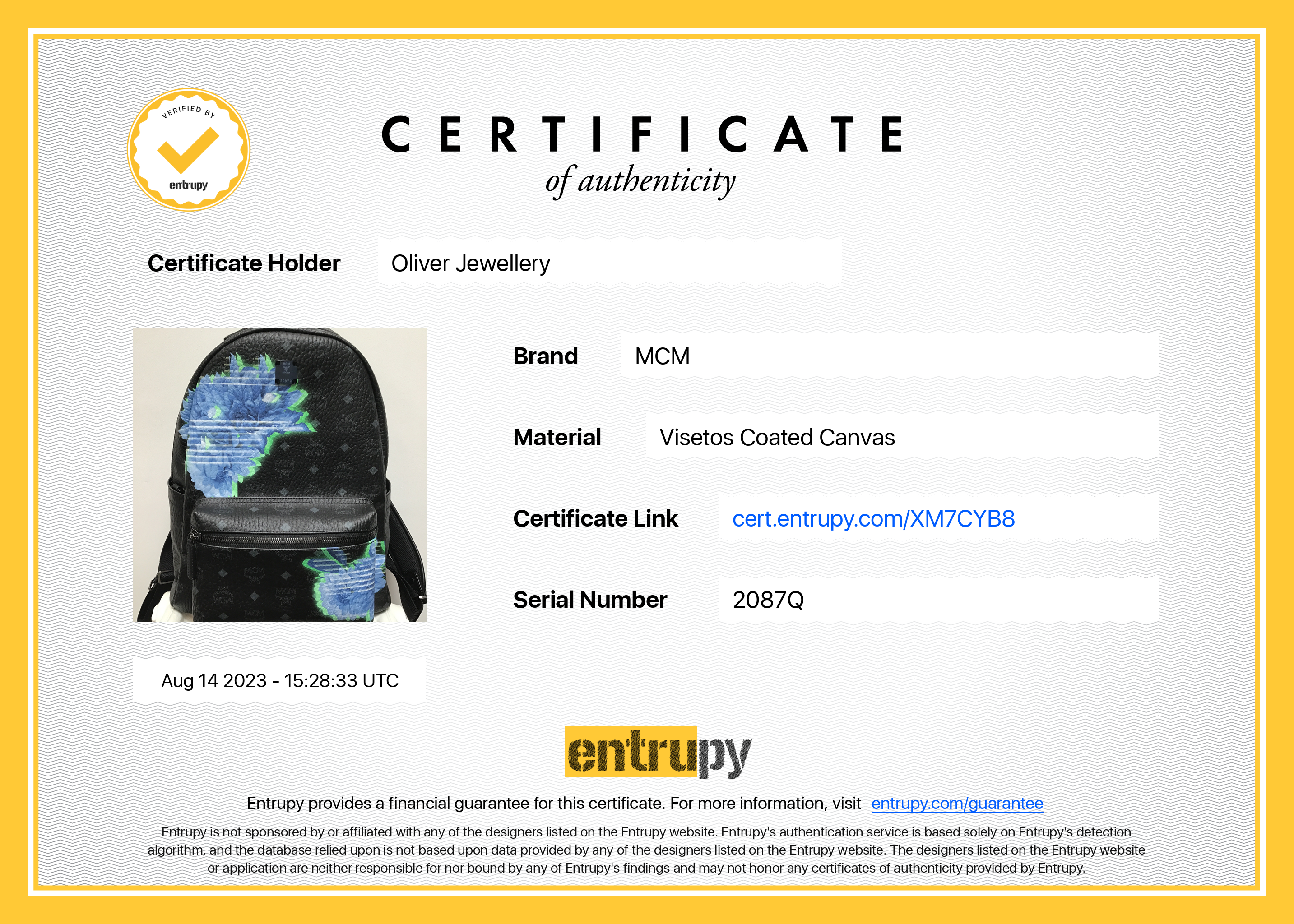 MCM Visetos Stark Tech Flower Backpack