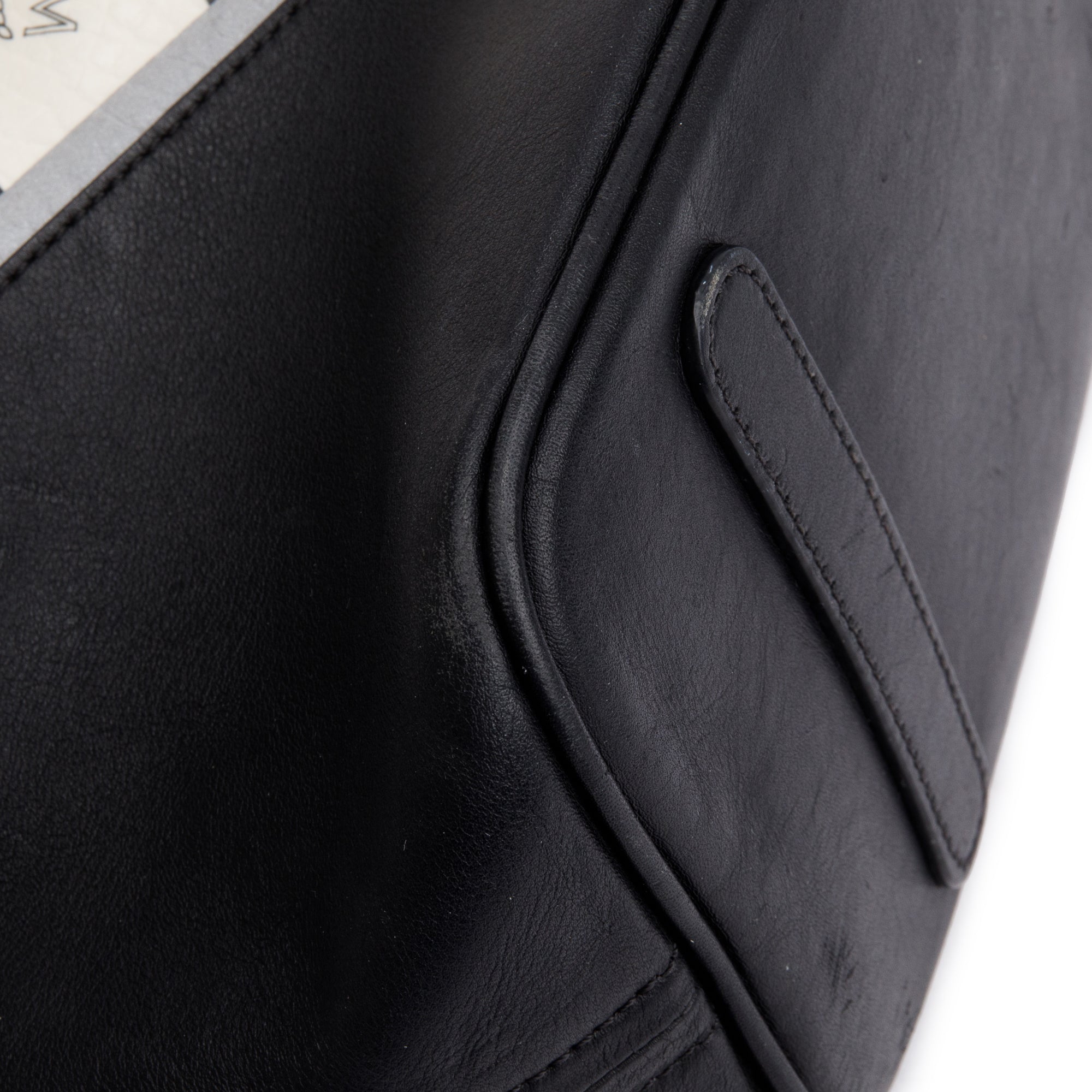 MCM White & Cognac Visetos Black Leather Anya Shopper Tote