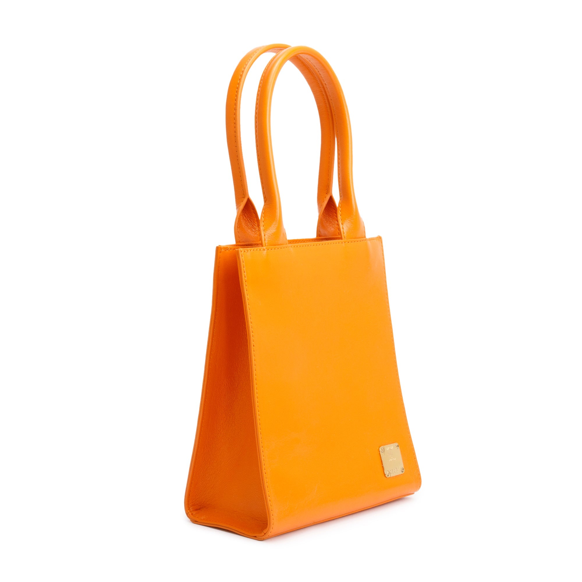 MCM x Phenomenon Orange Leather Mini P+M Tote