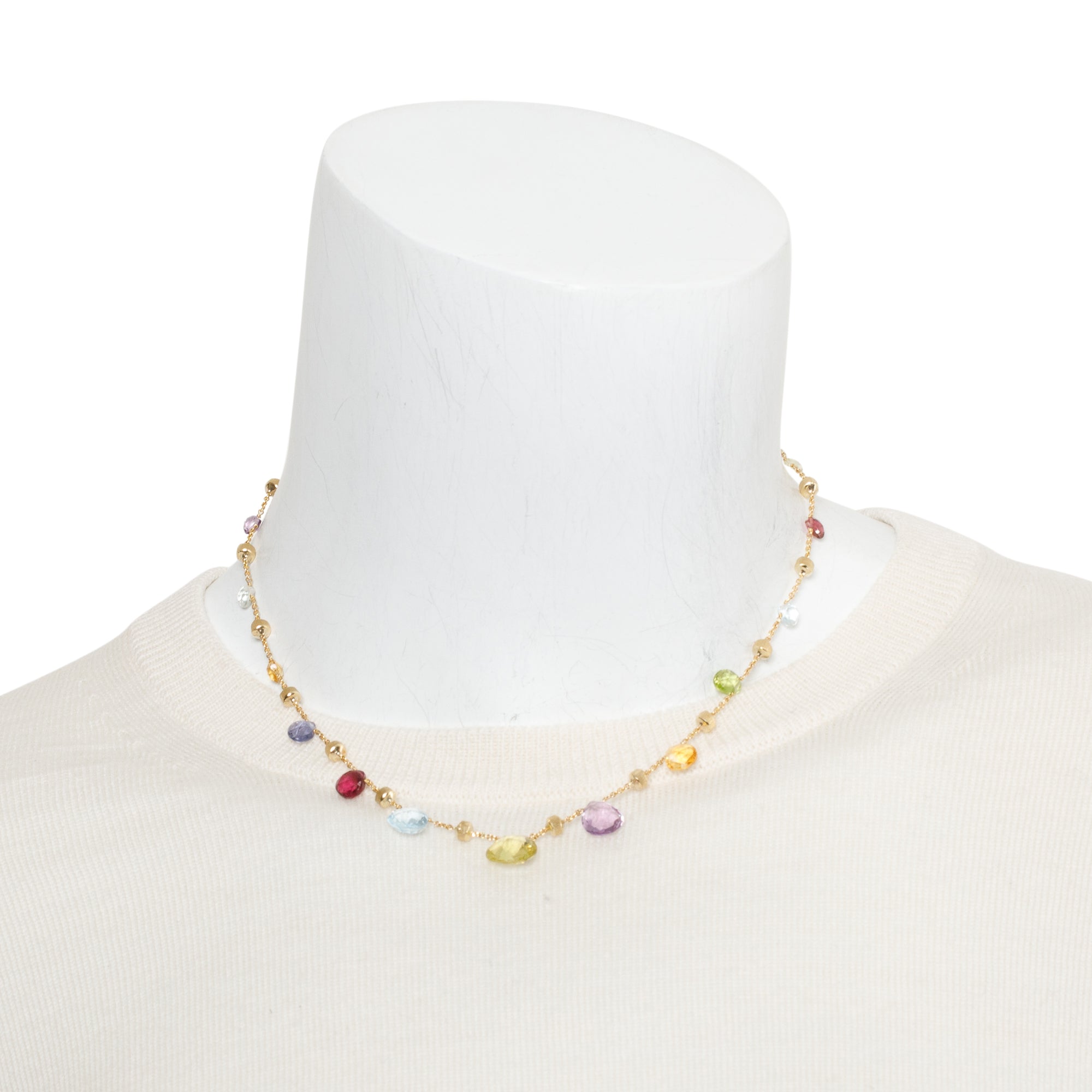 Marco Bicego 18k Yellow Gold Multi-Stone Collar Necklace w/ Box