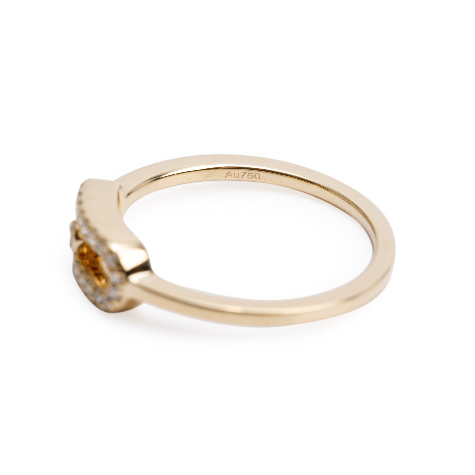 Messika 18k Yellow Gold Diamond Move Uno Ring, Size 3.75