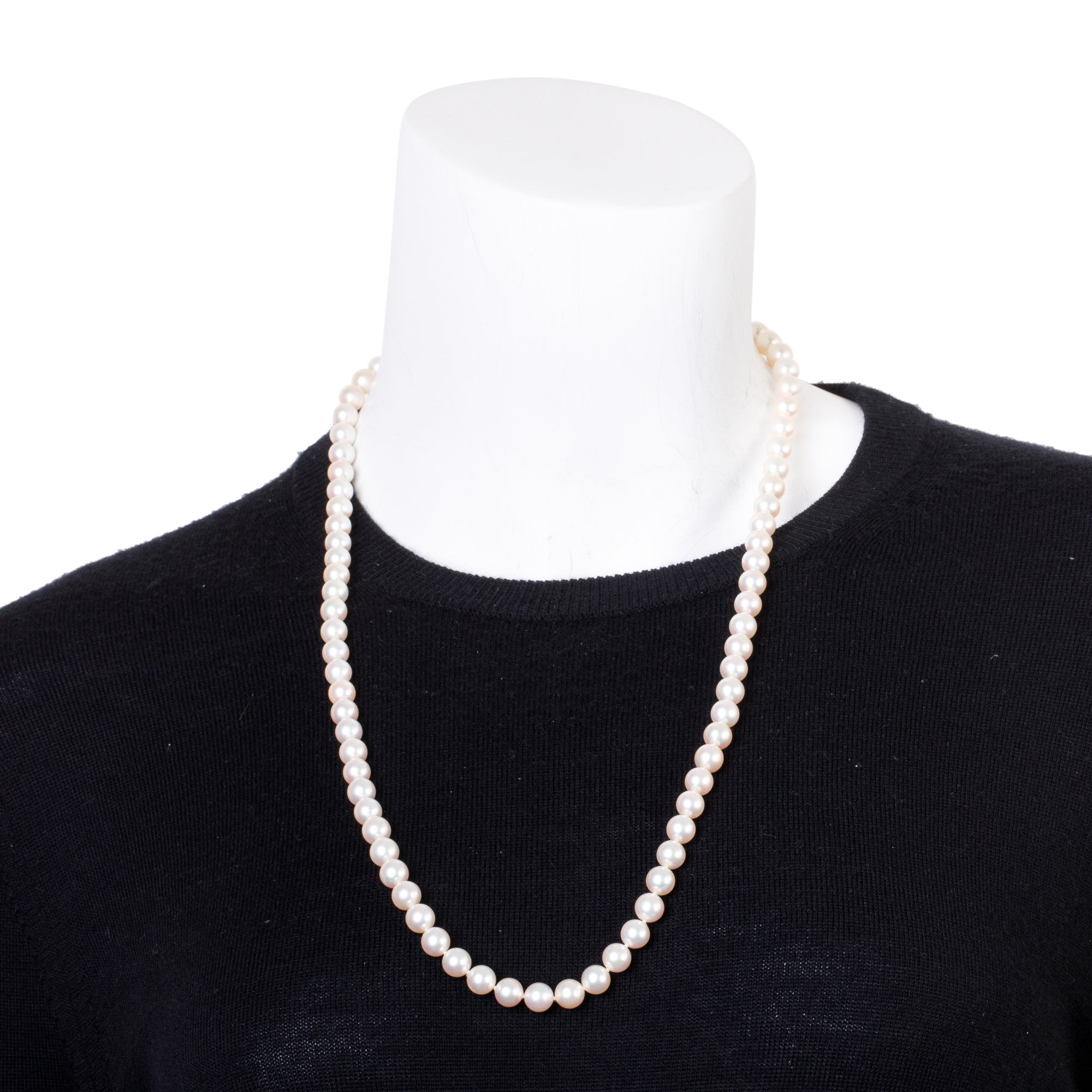 Mikimoto 14k White Gold Akoya Cultured Pearl Necklace