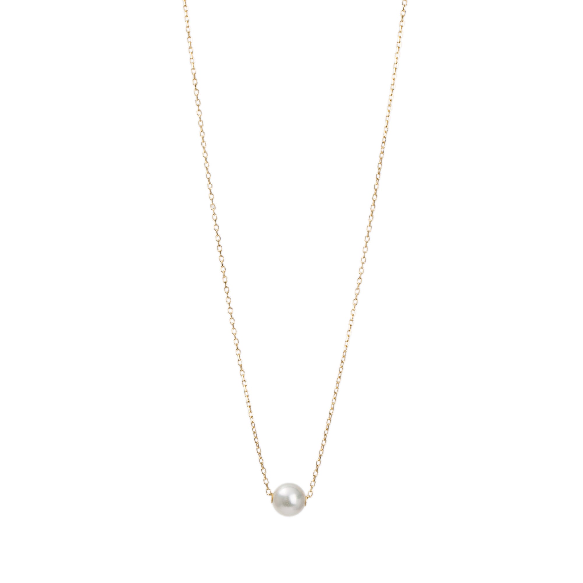 Mikimoto 18k Yellow Gold 8MM Akoya Pearl Pendant Necklace w/ Box & Certificate