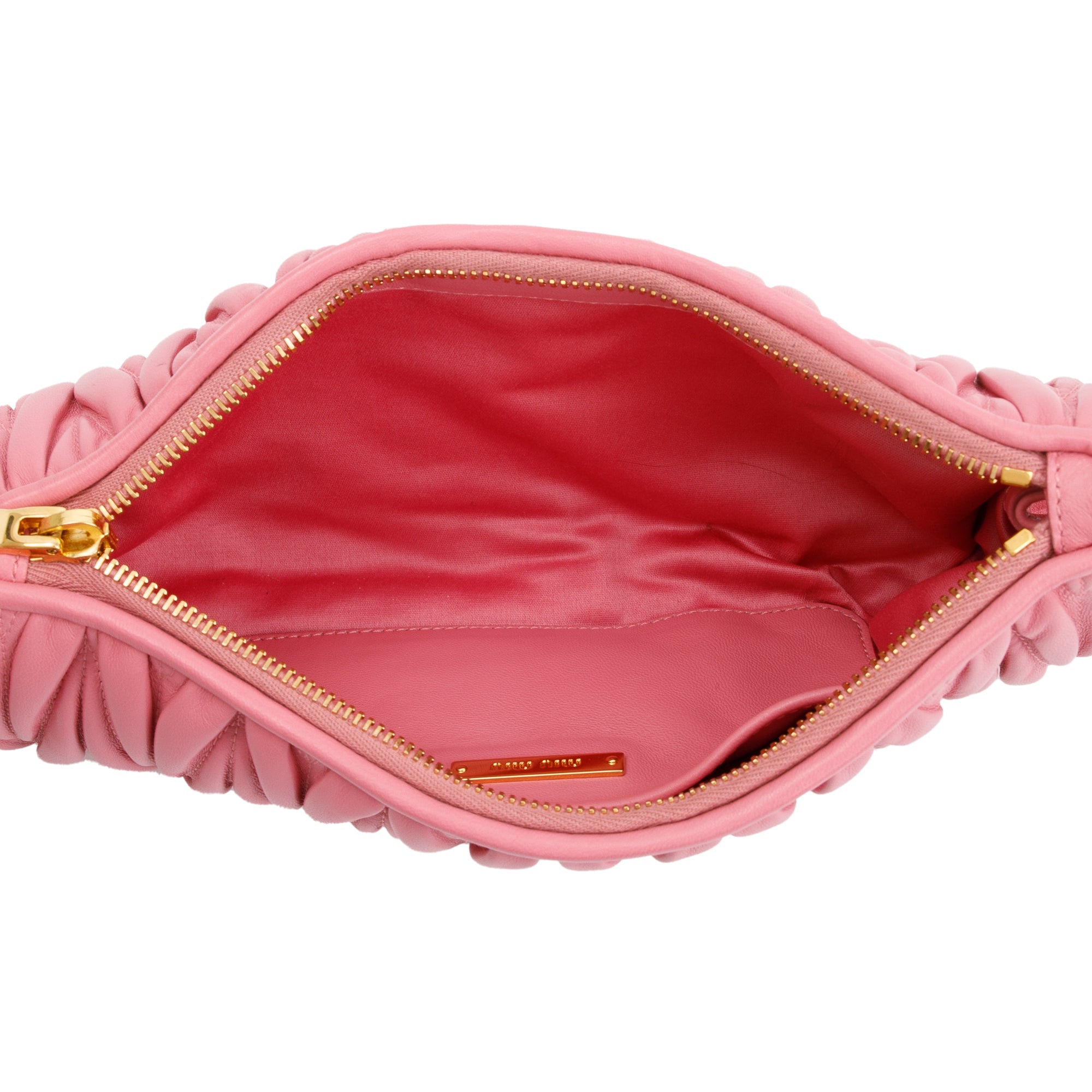 Miu Miu Pink Matelasse Nappa Wrystlet Clutch Bag w/ Authenticity Card