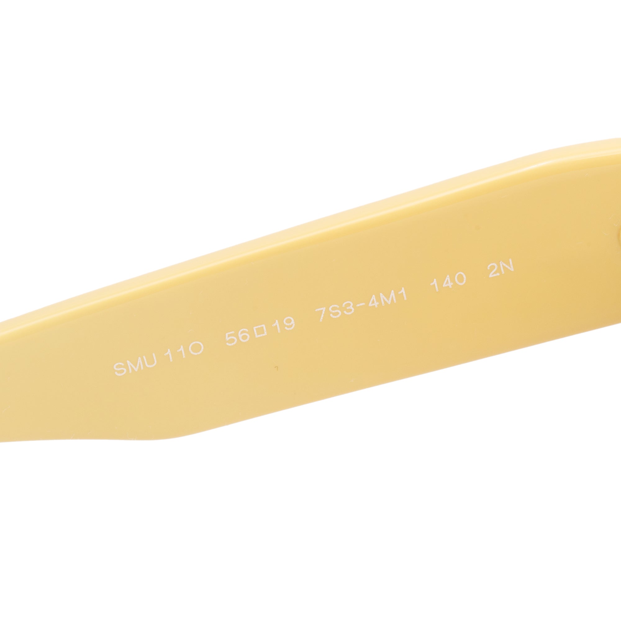 Miu Miu SMU11O White/Beige Acetate Rasoir Half Rim Sunglasses w/ Case