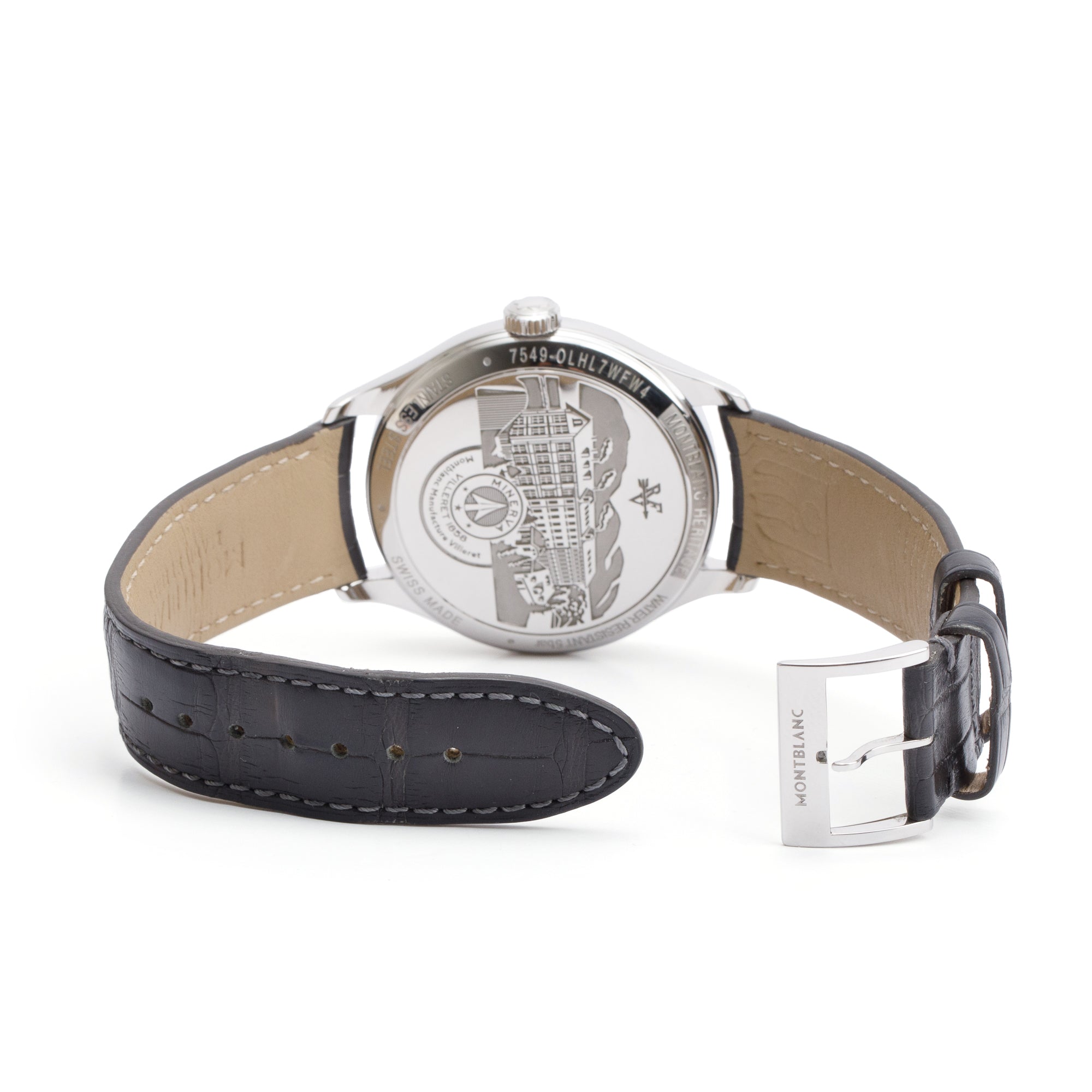 Montblanc 2022 Stainless Steel Heritage GMT 40 MM Automatic Watch, Salmon Dial w/ Box & Papers