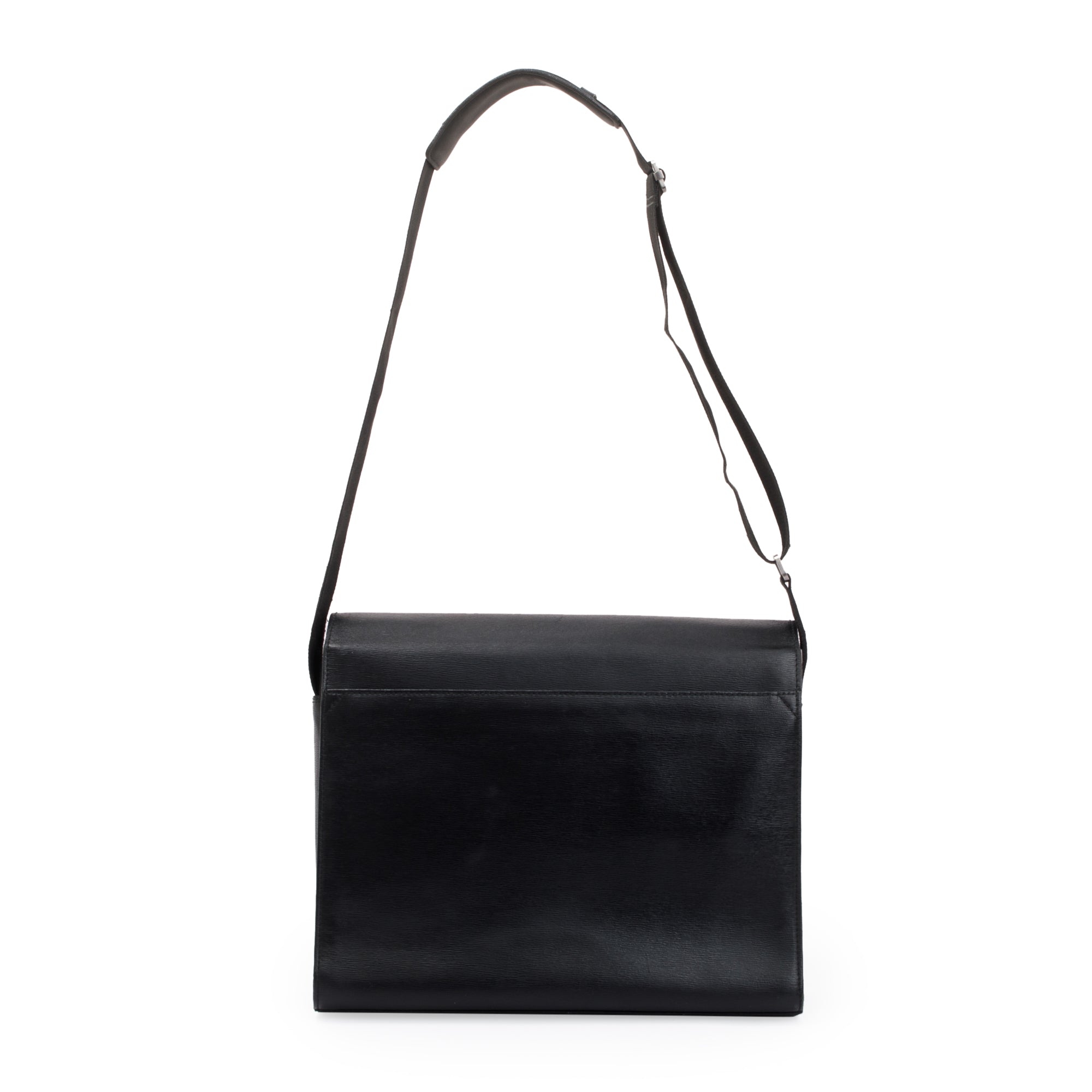 Montblanc Black Leather Messenger Bag