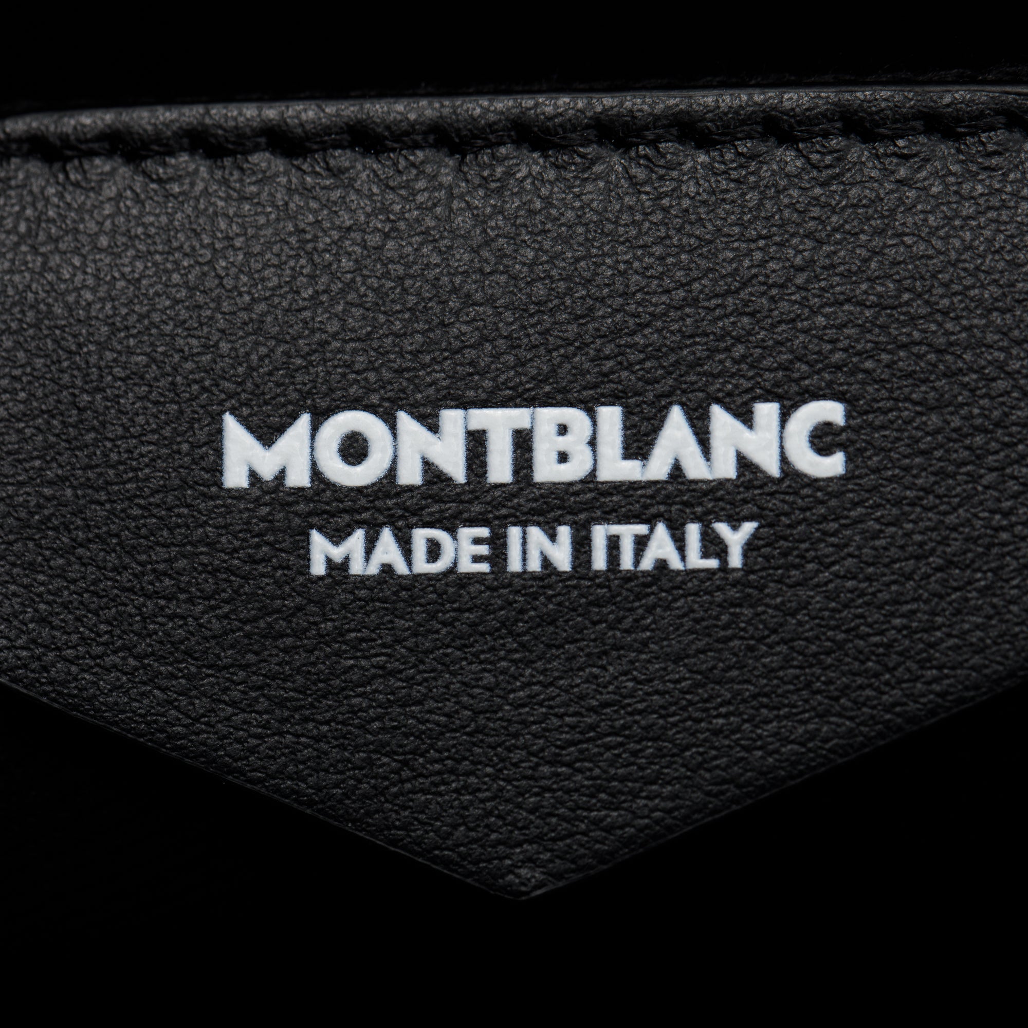 Montblanc Black Soft Grain Leather Single Gusset Briefcase w/ Strap